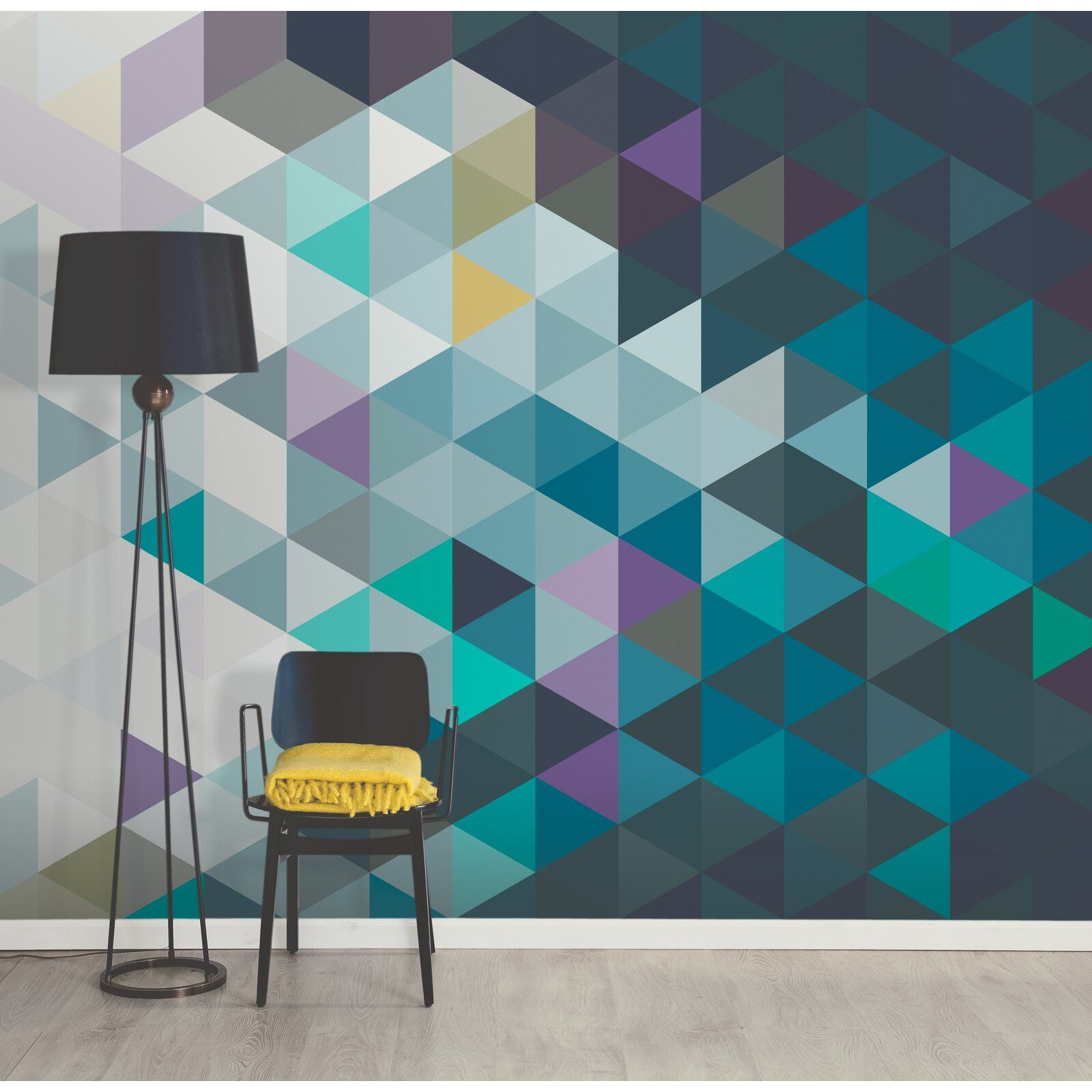 Wallpaper #a2flDJMBSpphPi3-ROG8192 Abstract Triangles 24m X 300cm Wallpaper Mural Wall Murals Wall