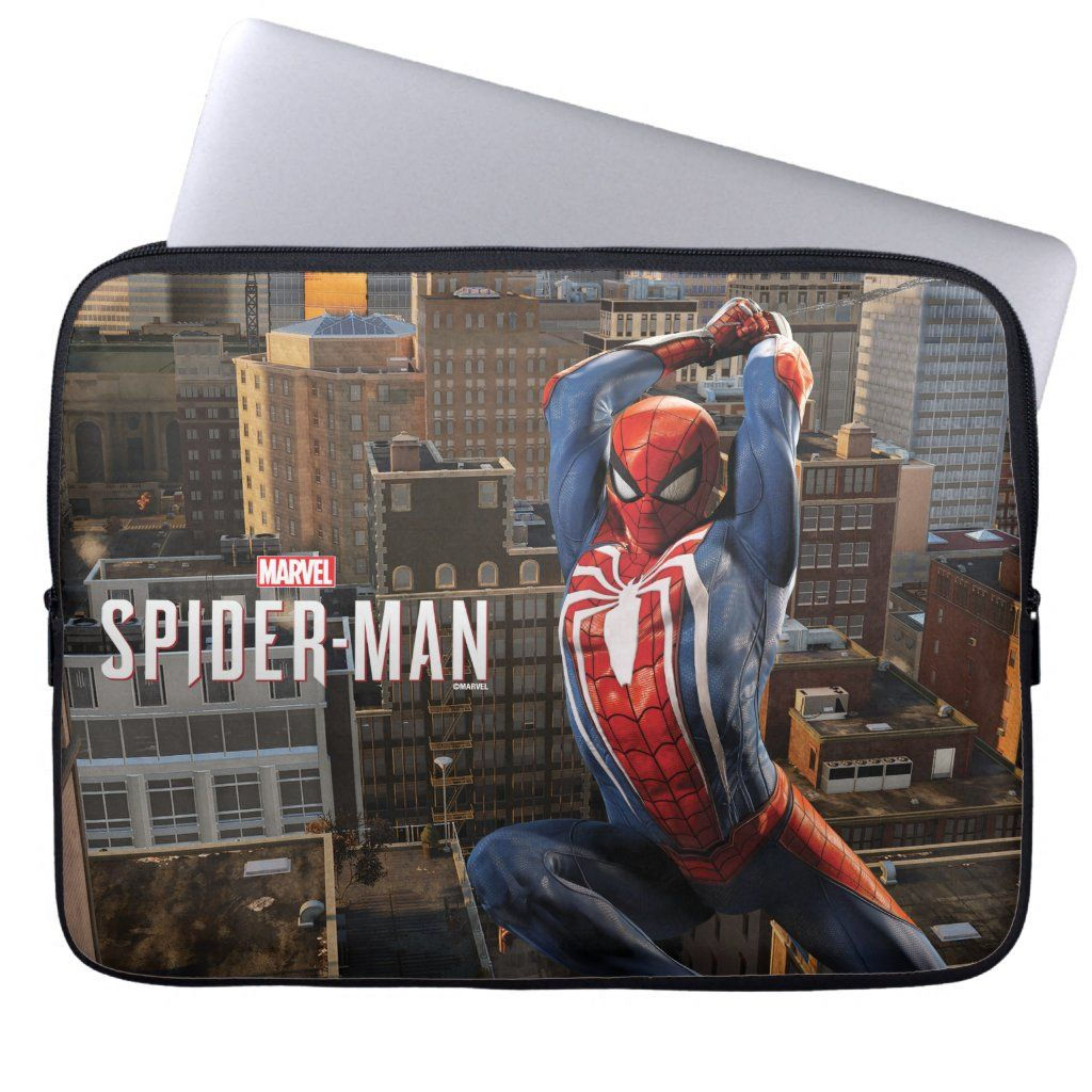 Wallpaper #bttkMpMB3oUMxGFS_z35162 Marvels Spider Man Web Swinging Pose Laptop Sleeve Zazzle Marvel