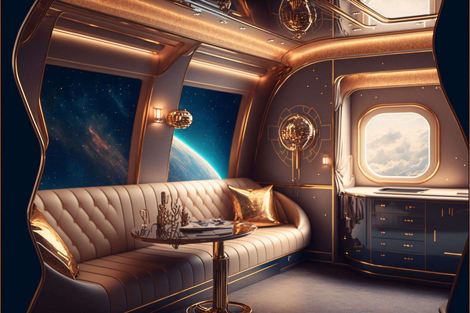 Wallpaper #r7gj2JIBJvJKYCmEhOZY159 Futuristic Spaceship Interior Design