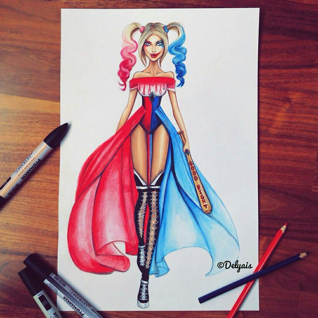 Wallpaper #YWcr-5IBSpphPi3-CZPD357 Cool Drawing Harley Quinn Harley Quinn Art Harley Quinn Kunst Harley