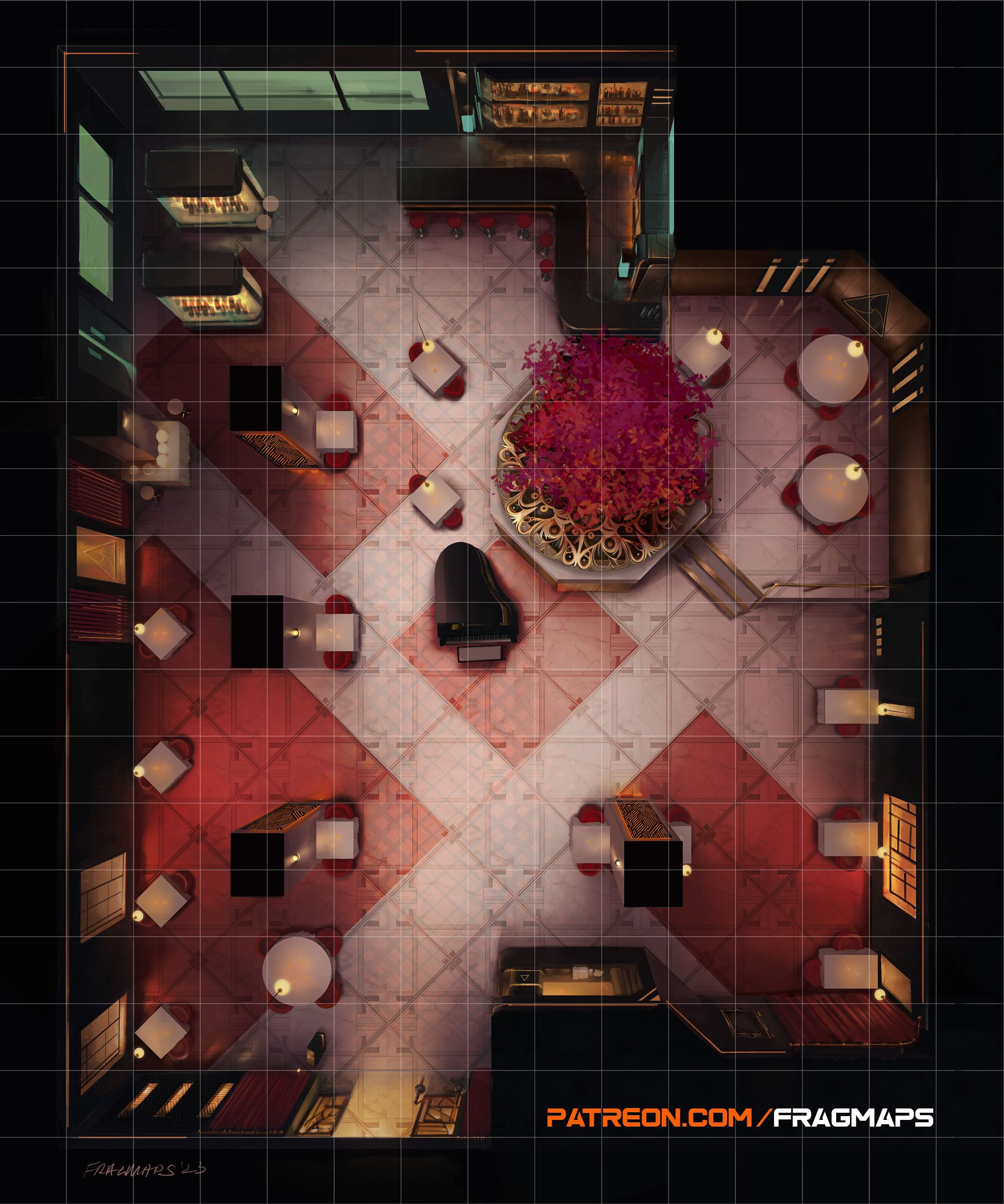 Wallpaper #ZK7JM5MBayWjSq6HCRyL118 The High Class Restaurant Frag Maps Tabletop Rpg Maps Cyberpunk