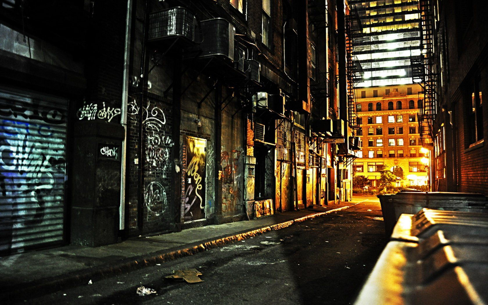 Wallpaper #-1iSNJMBzN9vxX34PDw8134 Man Made Alley Wallpaper Alley Gotham City Dark Artwork