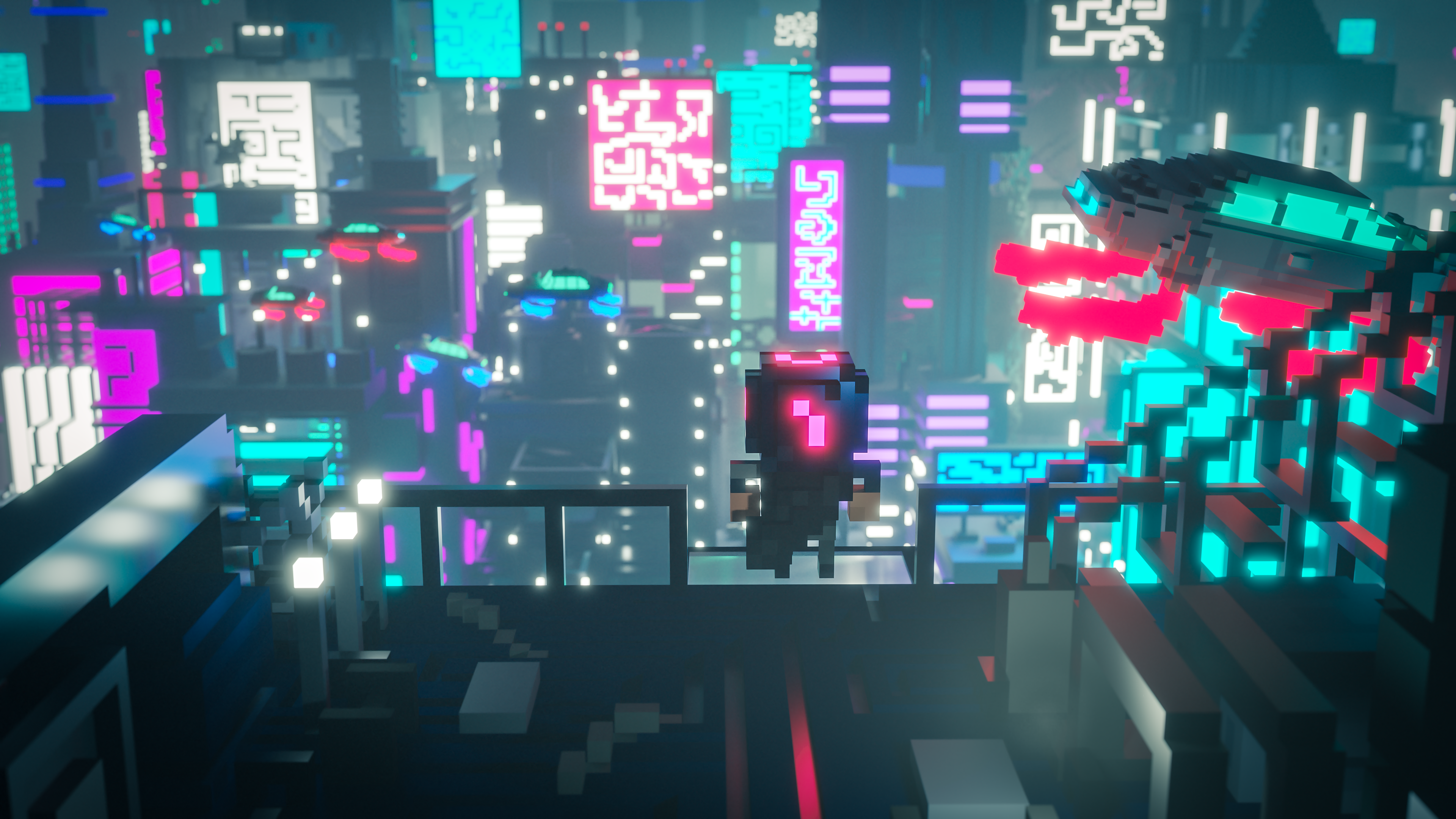 Wallpaper #ZK7JM5MBayWjSq6HCRyL41 Minecraft Cyberpunk Lobby 118 Foto