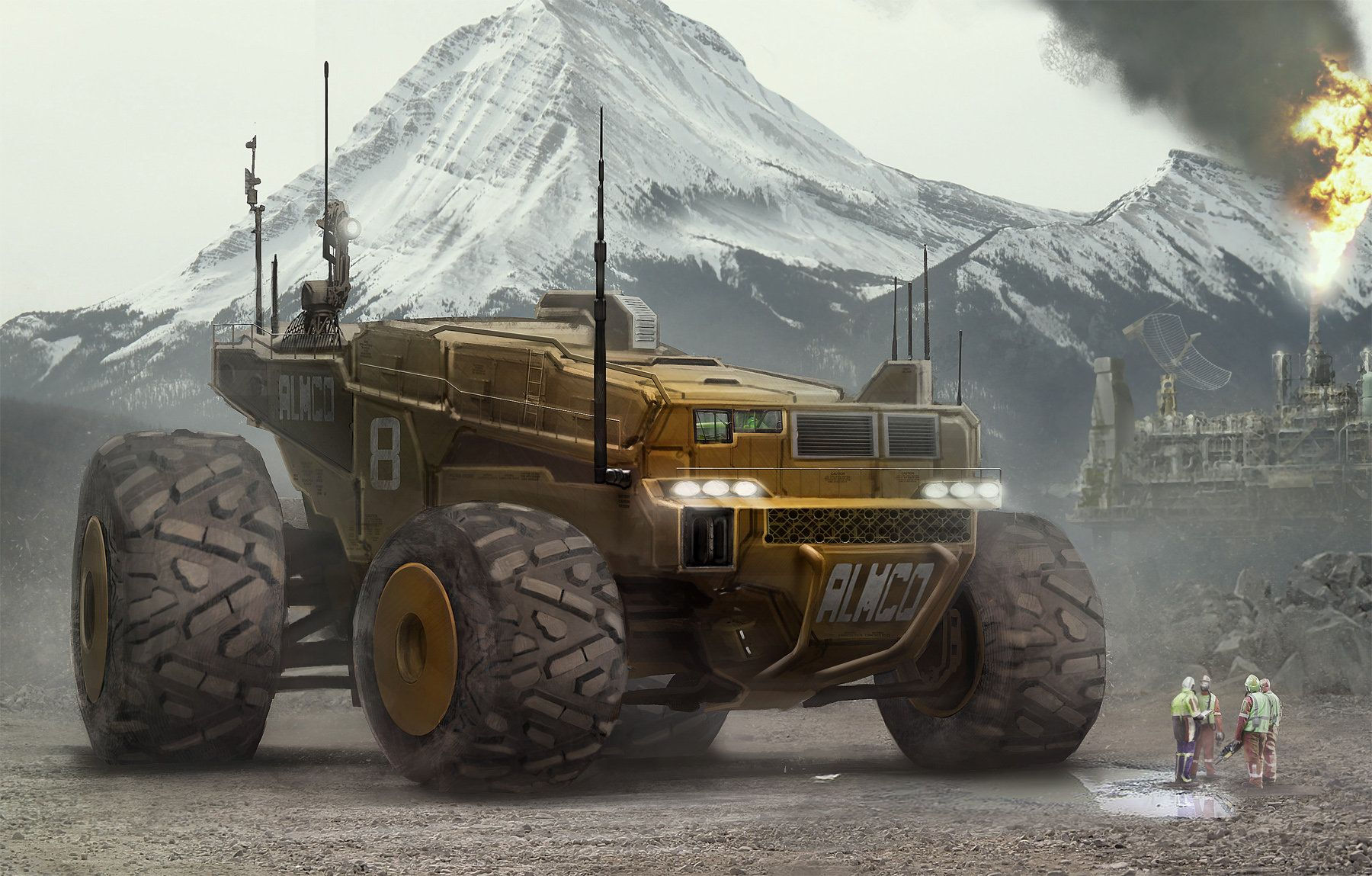 Wallpaper #h2jeIZMBSpphPi3-BDEJ125 Artstation Off World Mining James Finlayson Concept Cars