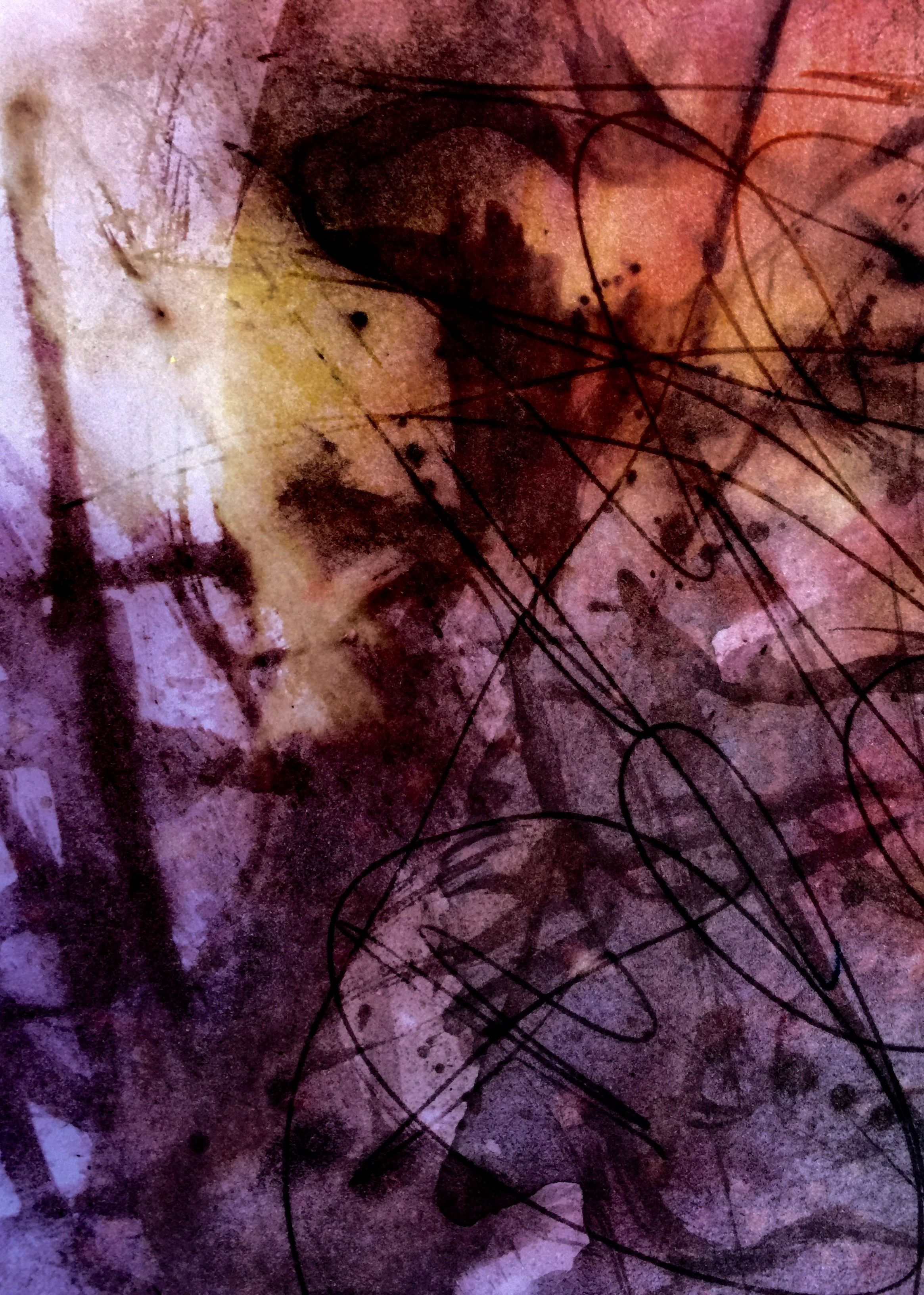Wallpaper #ER0bLZMBlOZrFDOklM-g49 Abstract Painting by Shirley Johnson Ink and Acrylic on Paper Abstract