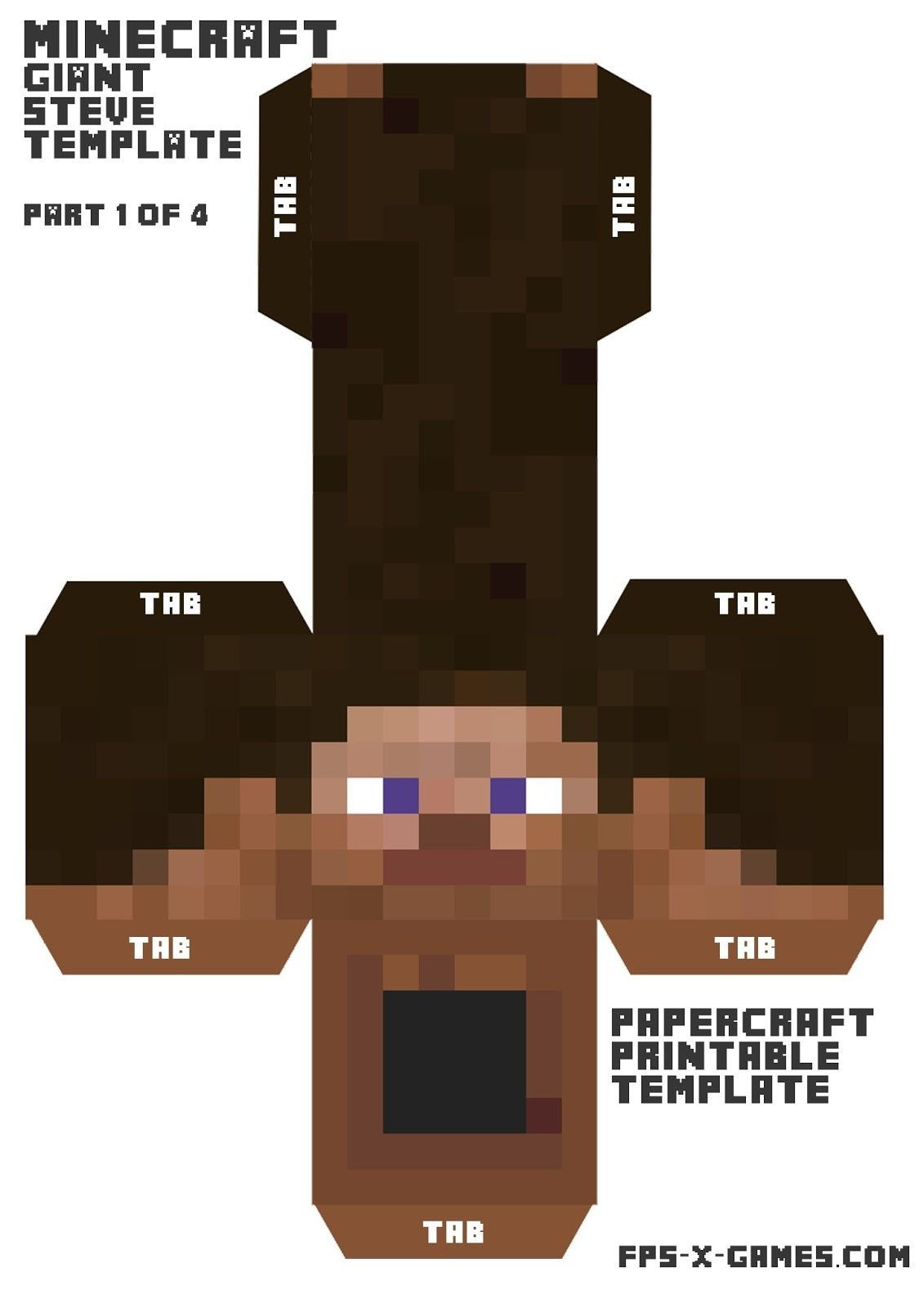 Wallpaper #a2coCpMBSpphPi3-tNPo388 Steve Minecraft Papercraft Minecraft Steve Template Costumepartyrun Diy