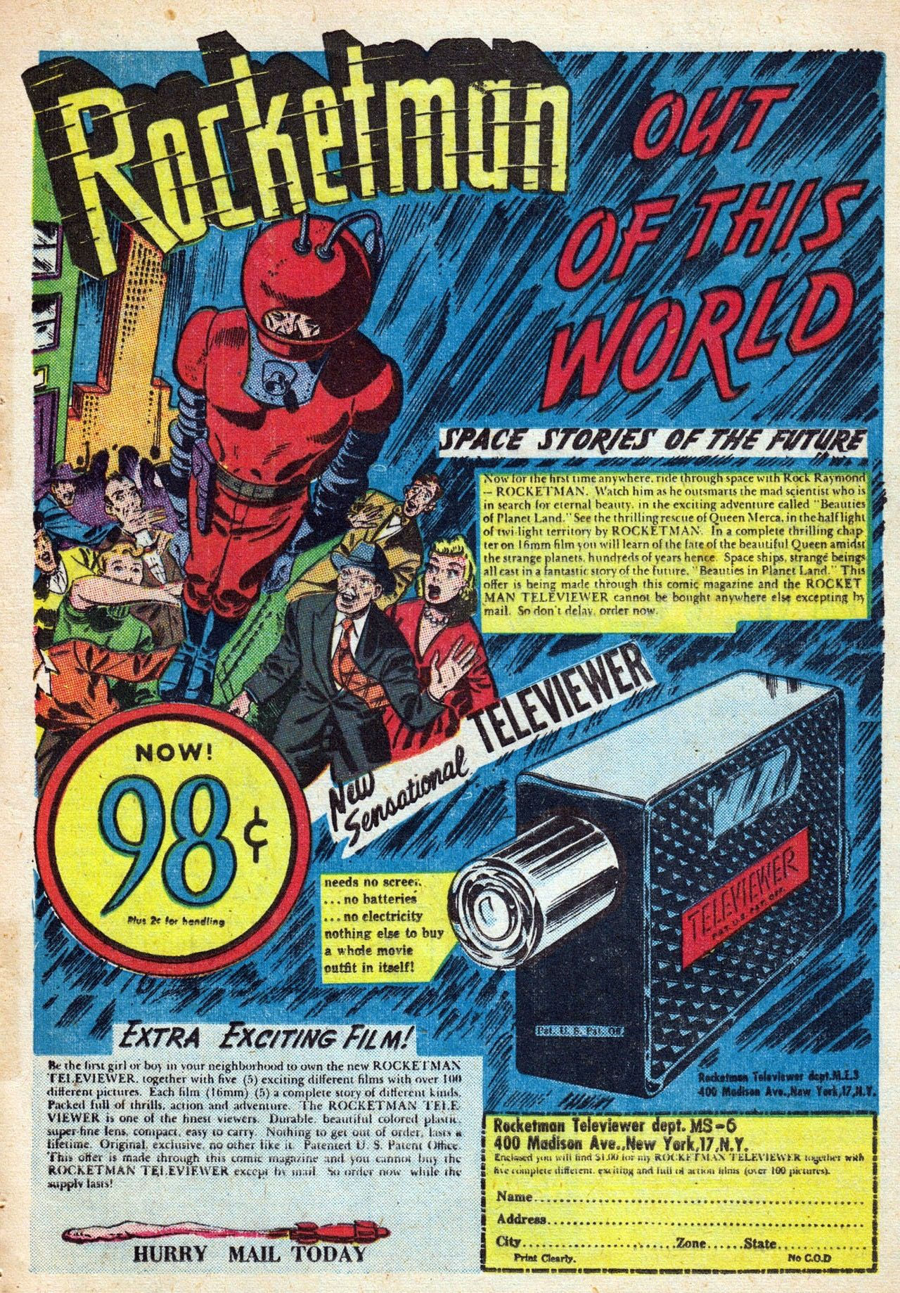 Wallpaper #b57d7 8 Vintage Comic Book Ads Public Domain Digital Download for Collage