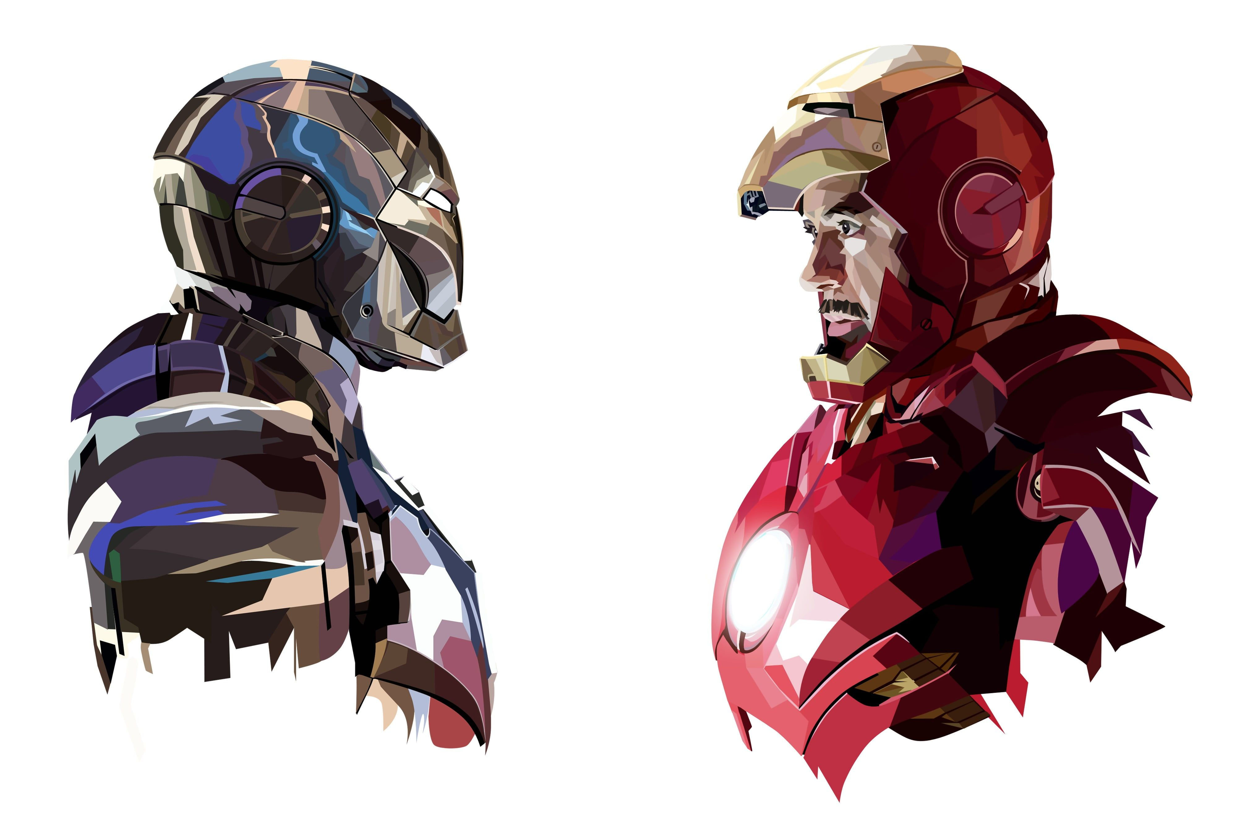 Wallpaper #W2cz9JIBSpphPi3-f3mh161 Iron Man and War Machine Digital Wallpaper Iron Man Tony Stark Mark Ii