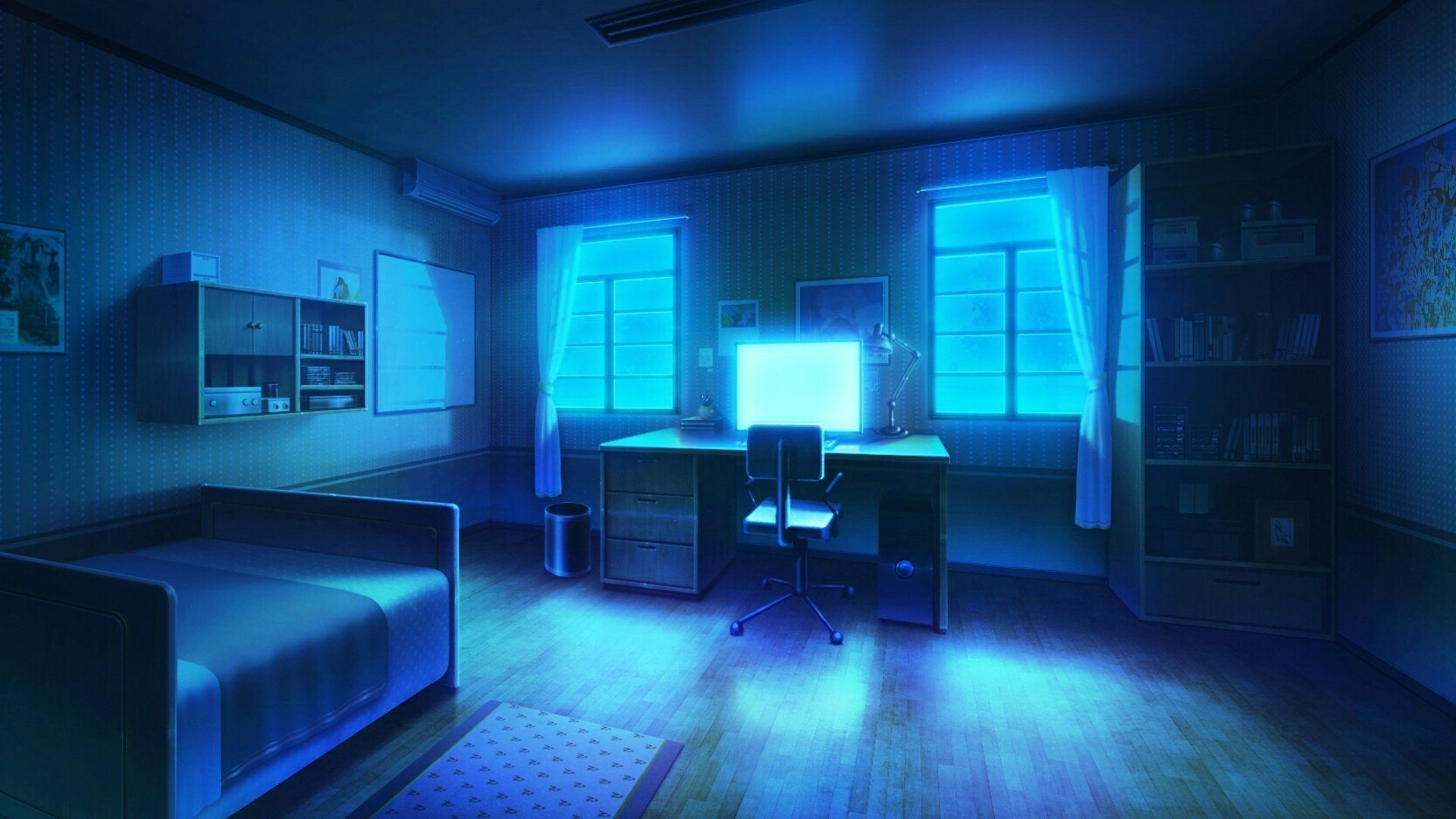 Wallpaper #MWcjC5MBSpphPi3-X9jd61 Night Background Background Images Student Bedroom Casa Anime