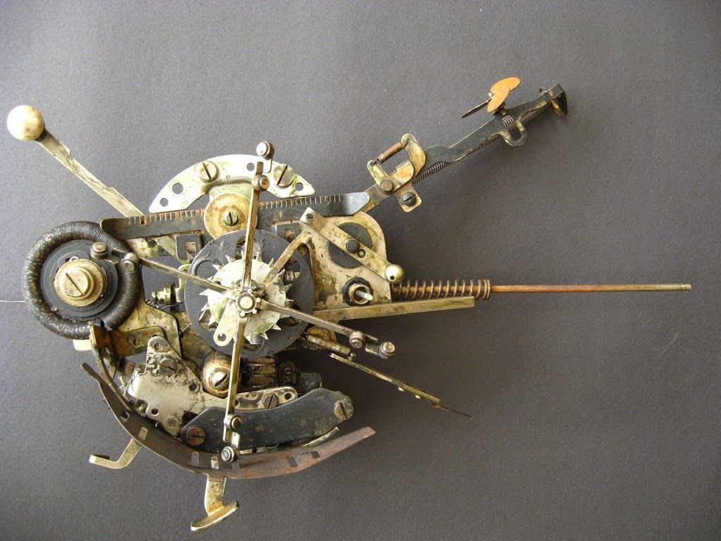 Wallpaper #3BkEF48BtGB6xQ78RG4Z13 Steampunk Time Contraption by Don Urban Kinetic Jewelry Sewing Machine