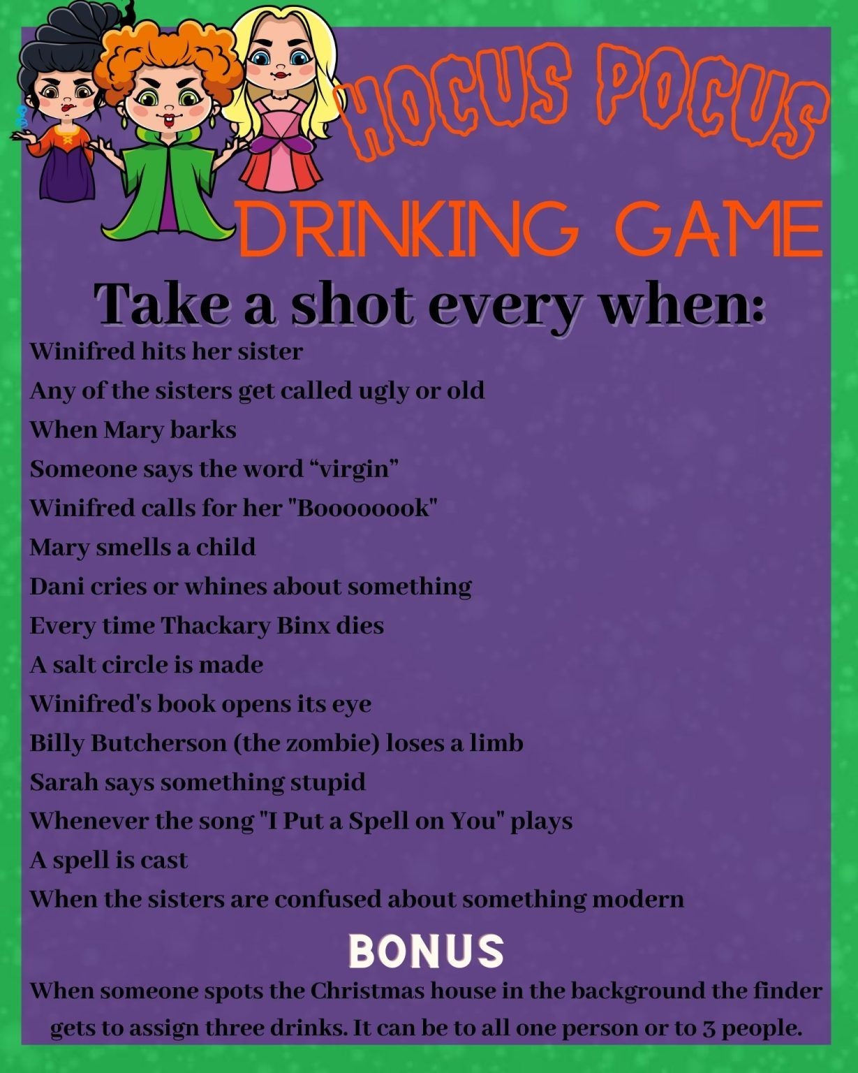 Wallpaper #Lv8aZ5MB3lSXT3zUROKT266 Hocus Pocus Drinking Game