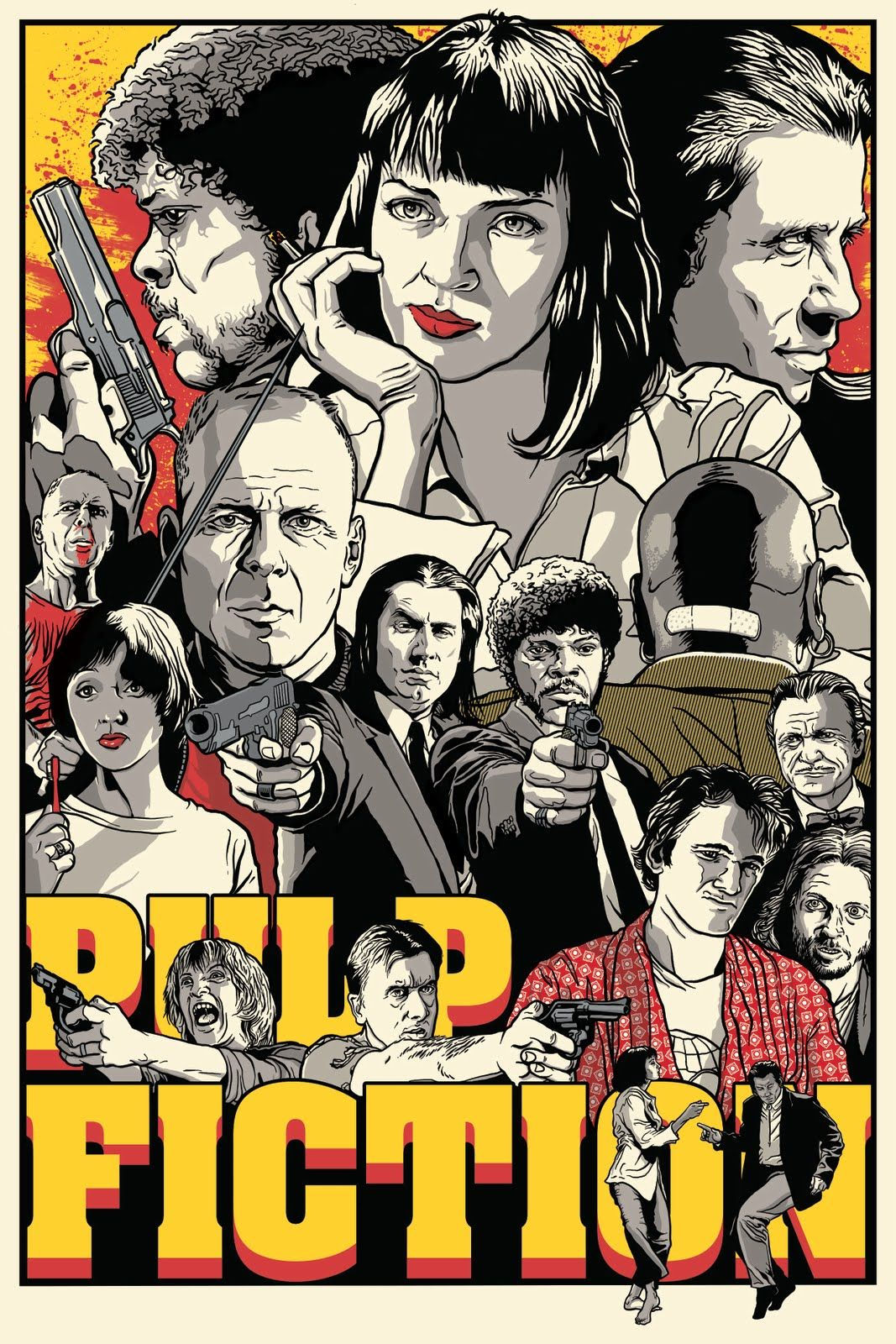 Wallpaper #-vSTOpMBKFX8bn3rTngm254 Joshua Budich Pulp Fiction Poster Now Film Art Movie Art Retro Poster