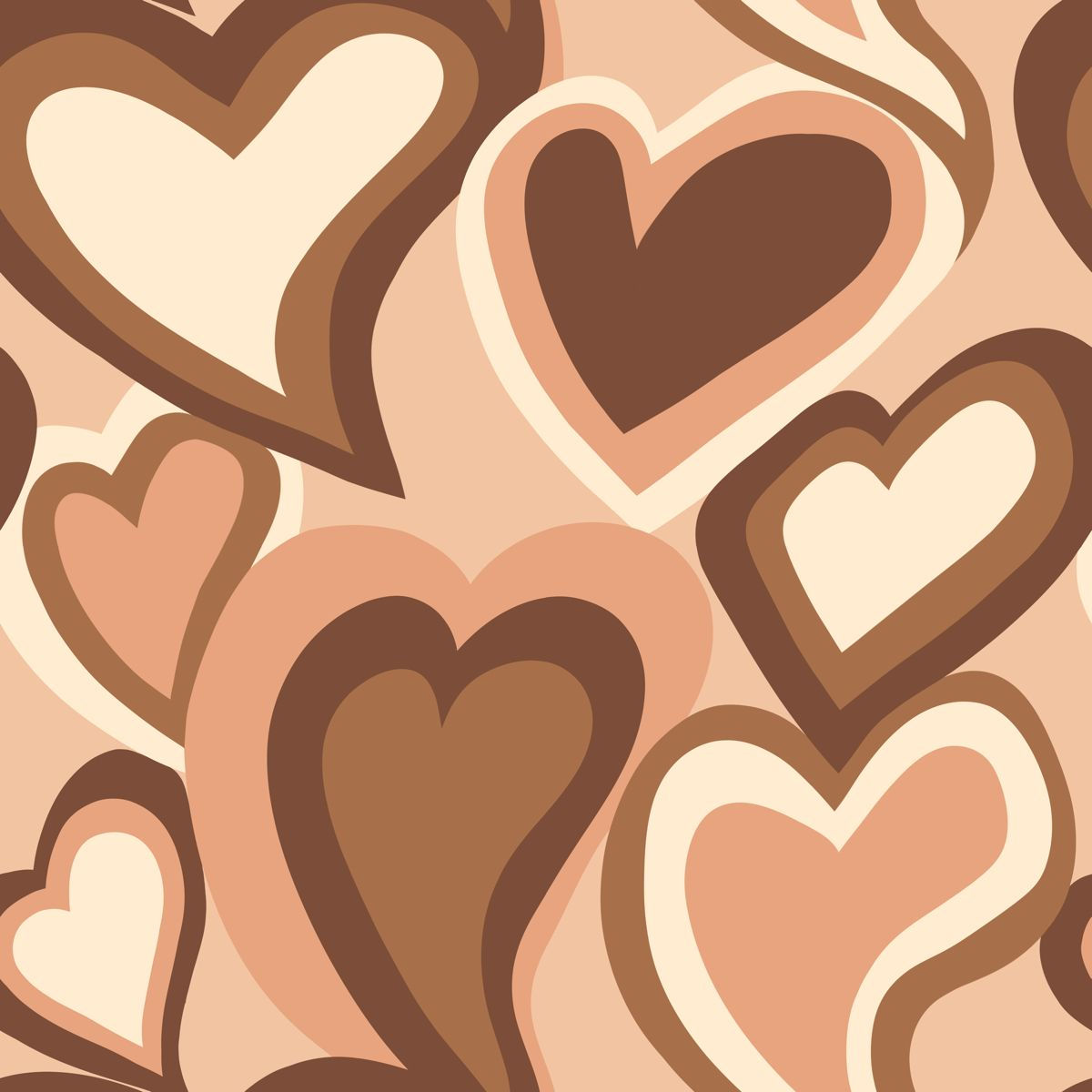 Wallpaper #tGeU55IBSpphPi3-kjik53 Retro Heart Brown Pattern Abstract Wallpaper Design Brown Wallpaper