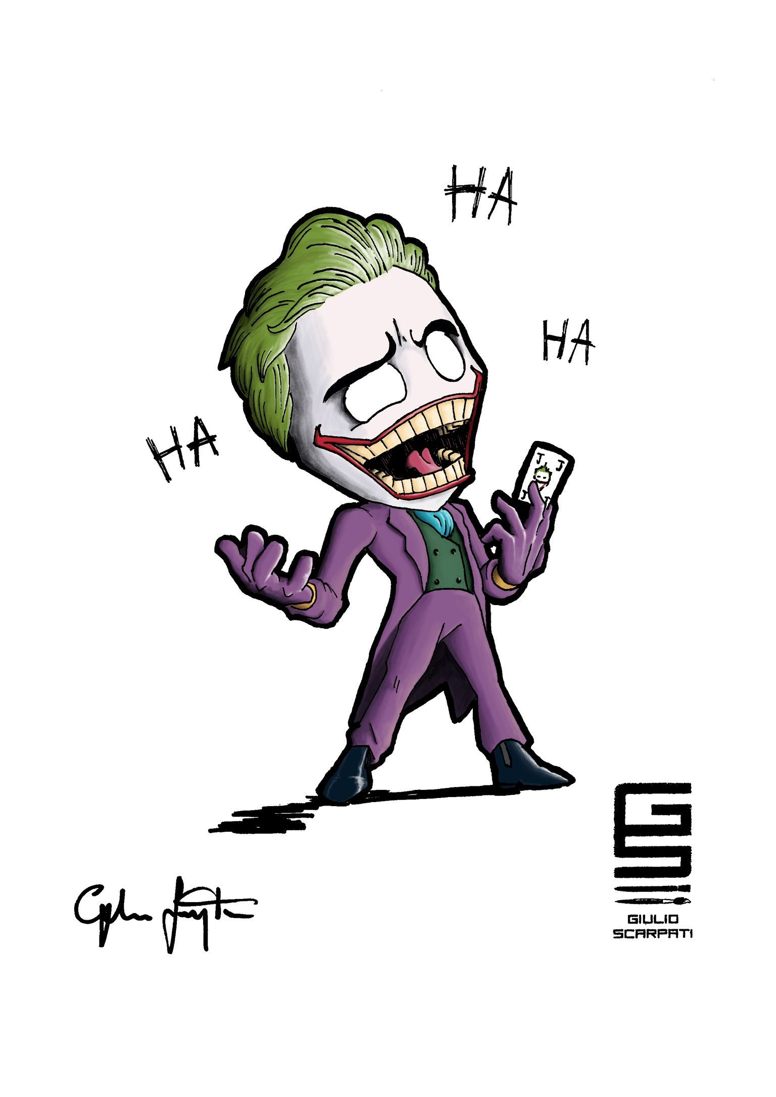 Wallpaper #FGdoEJMBSpphPi3-TvPv163 Joker Pen on Paper and Digital Painting with Photoshop Graffiti