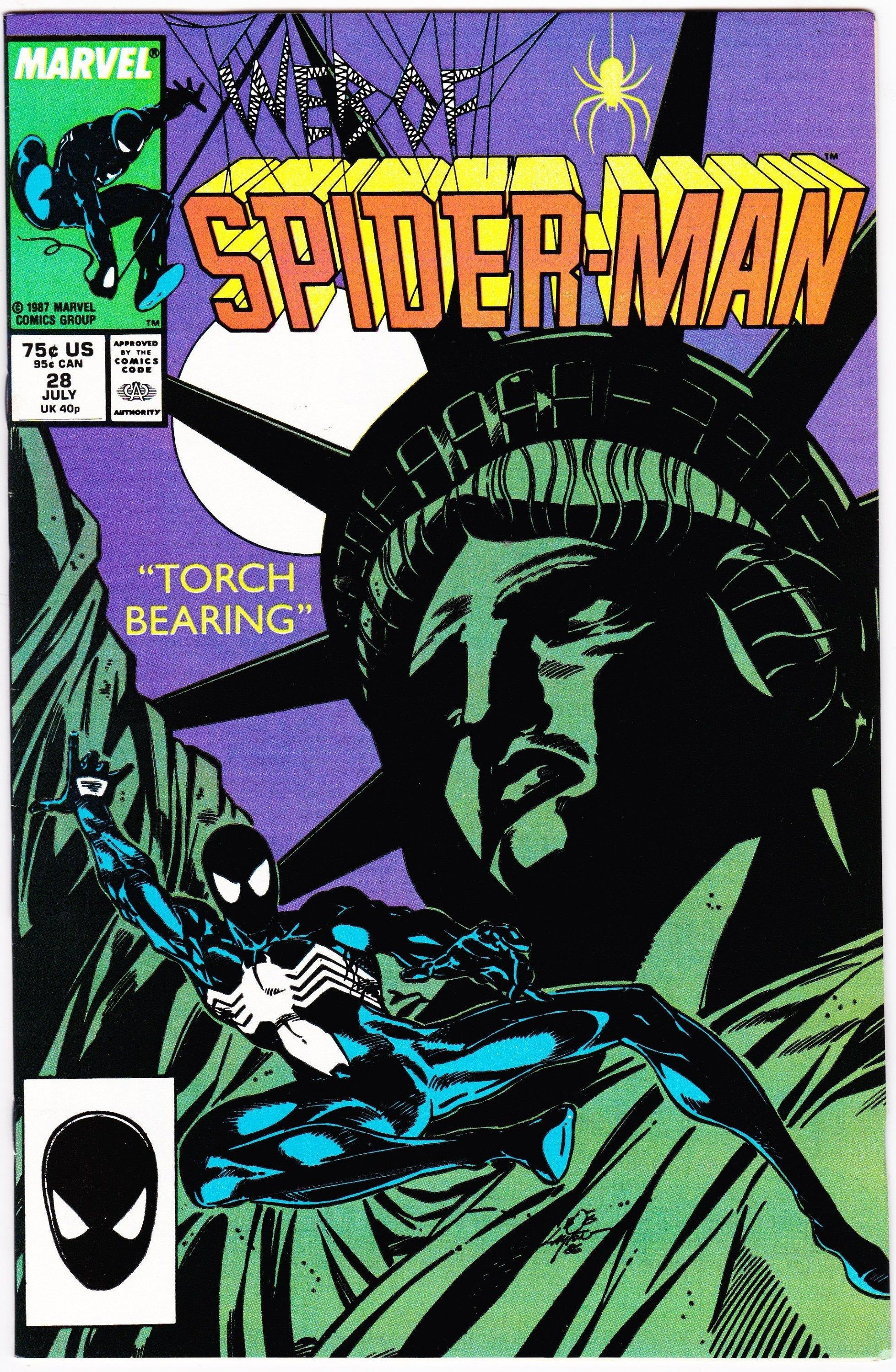 Wallpaper #cBkHBY8BtGB6xQ78GlBT53 Web of Spider Man 28 1st Series 1985 July 1987 Marvel Comics Grade