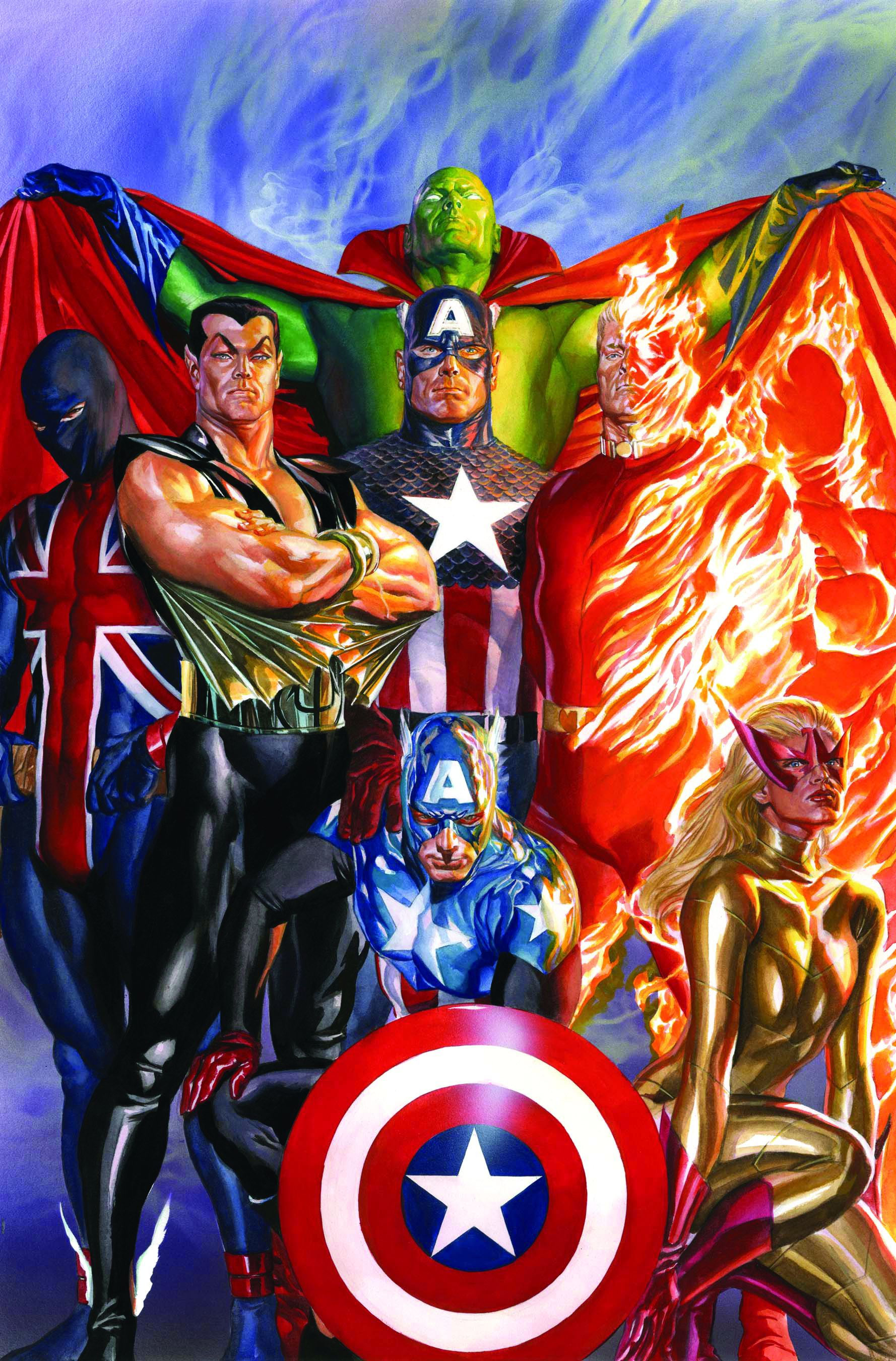 Wallpaper #wDGzNZMB5zzyi_yYSVdM201 The Invaders by Alex Ross Alex Ross Marvel Comics Art Comic Art