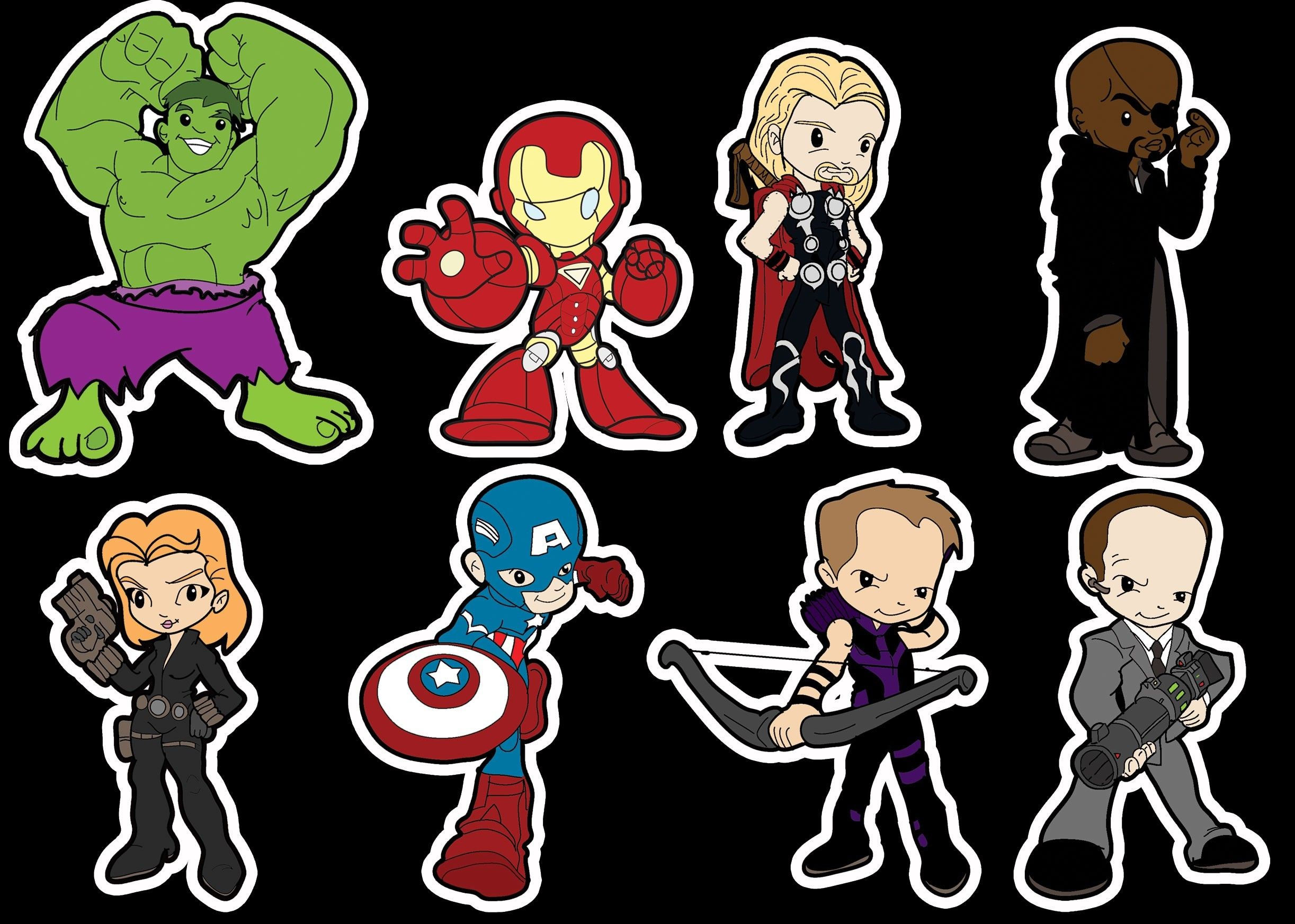 Wallpaper #9Wdz6JIBSpphPi3-Izzr247 Sticker Avengers Cartoon Avengers Movies Sticker Set