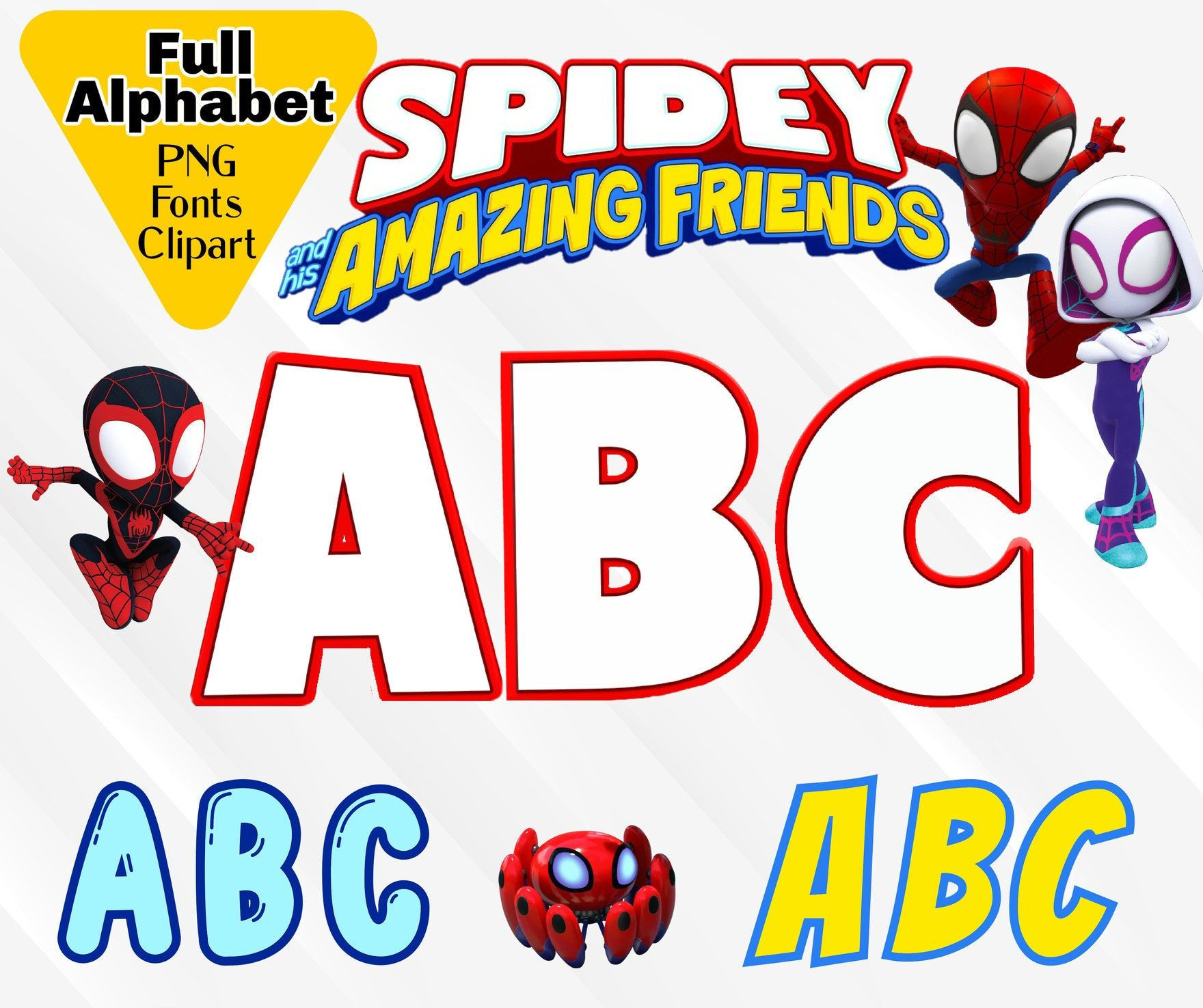 Wallpaper #J_QuOpMBKFX8bn3reXjK206 Spidey and His Amazing Friends Alphabet Spidey Font Spidey Etsy in