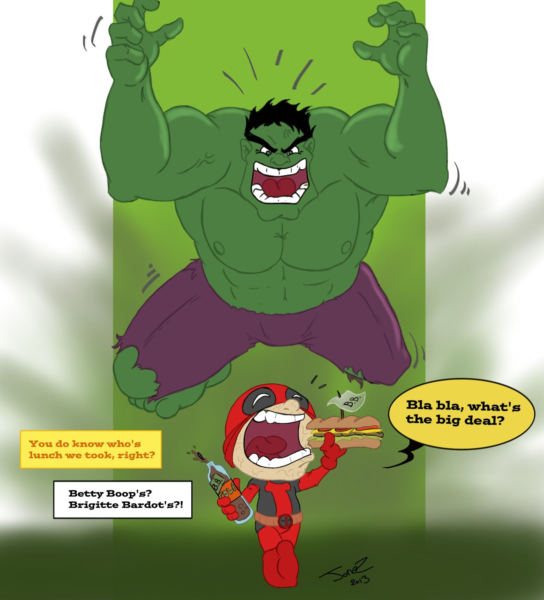 Wallpaper #v2fl9JIBSpphPi3-Xnwt96 Deadpool vs Hulk Hulk Grinch Deadpool Memes Meme