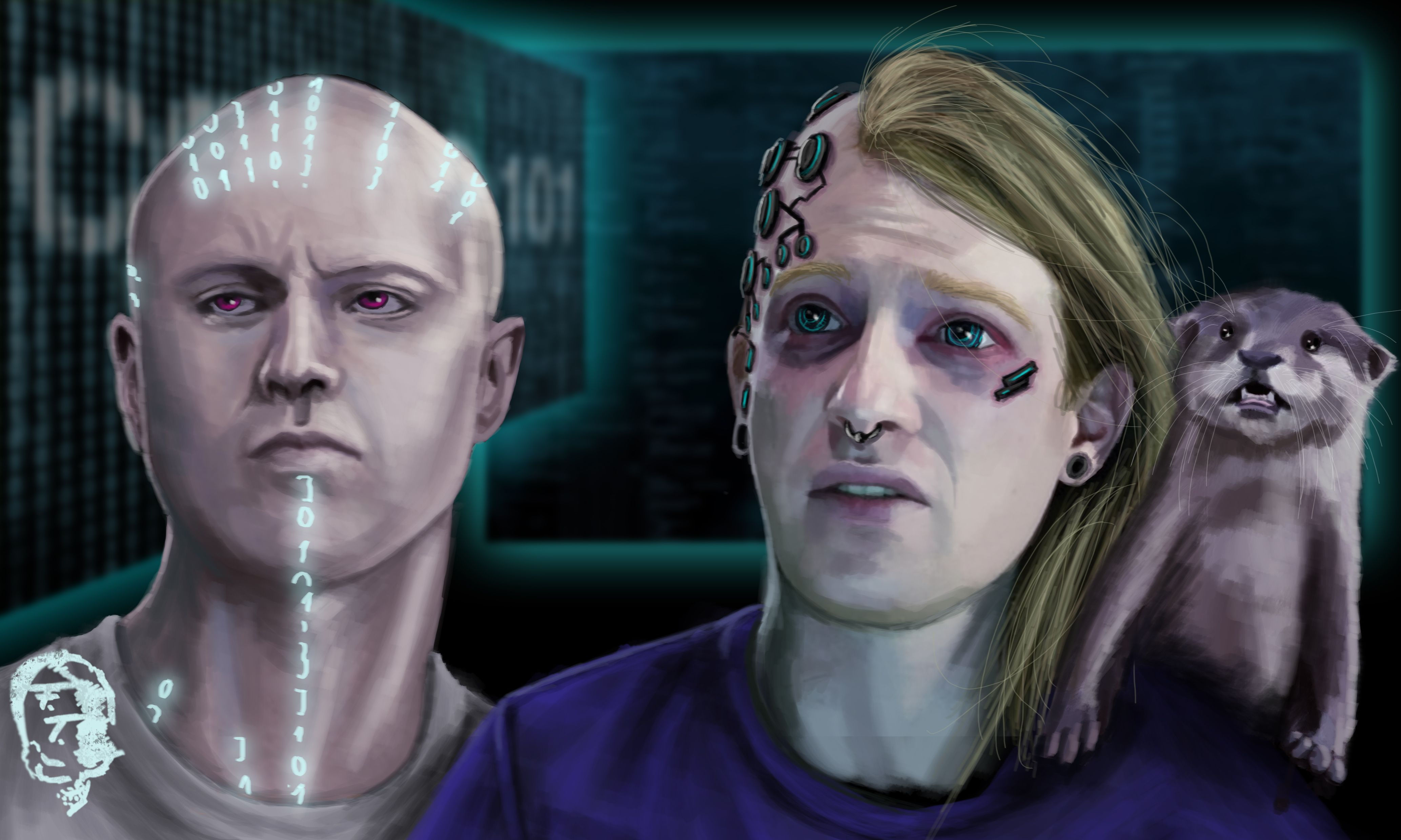 Wallpaper #gRnUFo8BtGB6xQ78PG4S10 Shadowrun Male Human Technomancer Male Human Decker Technocritter