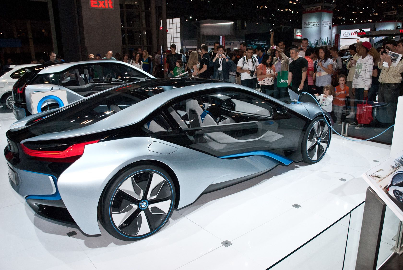 Wallpaper #CkWKlY4B7YBJg1BVnqBW59 The BMW i8 Concept Car on Display at the 2011 New York International Auto Show