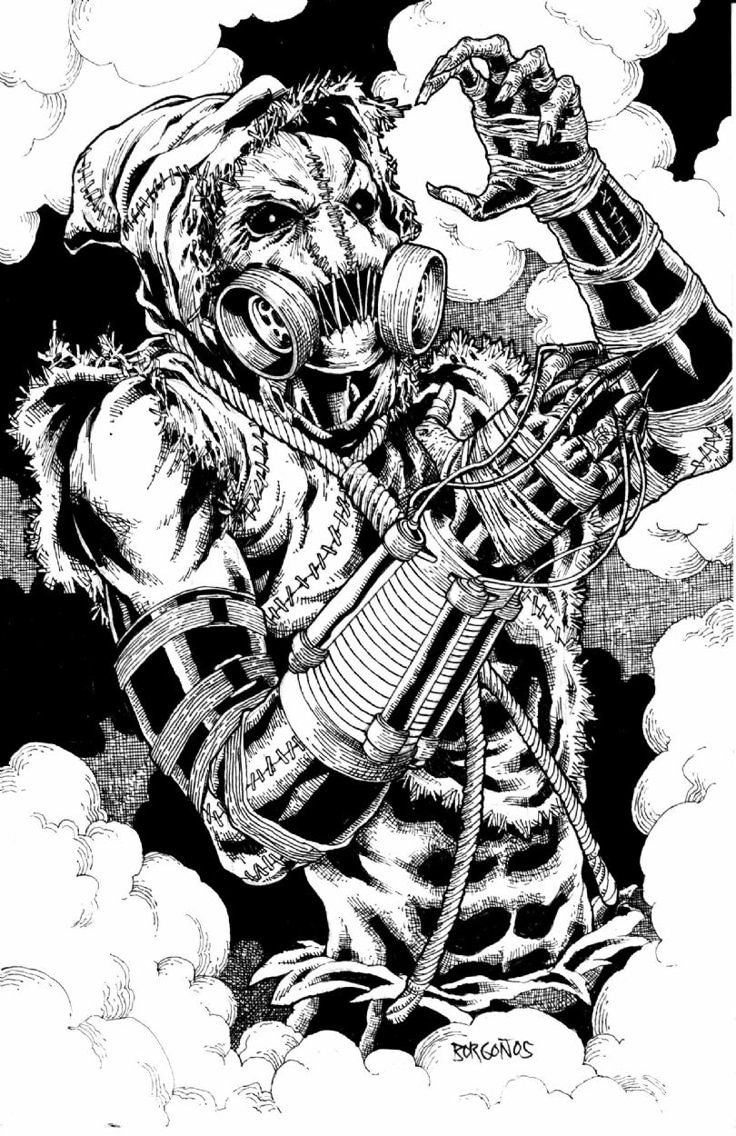 Wallpaper #gbhl25IBJvJKYCmExPap307 Scarecrow by Dan Borgonos Batman Drawing Scarecrow Batman Batman Art