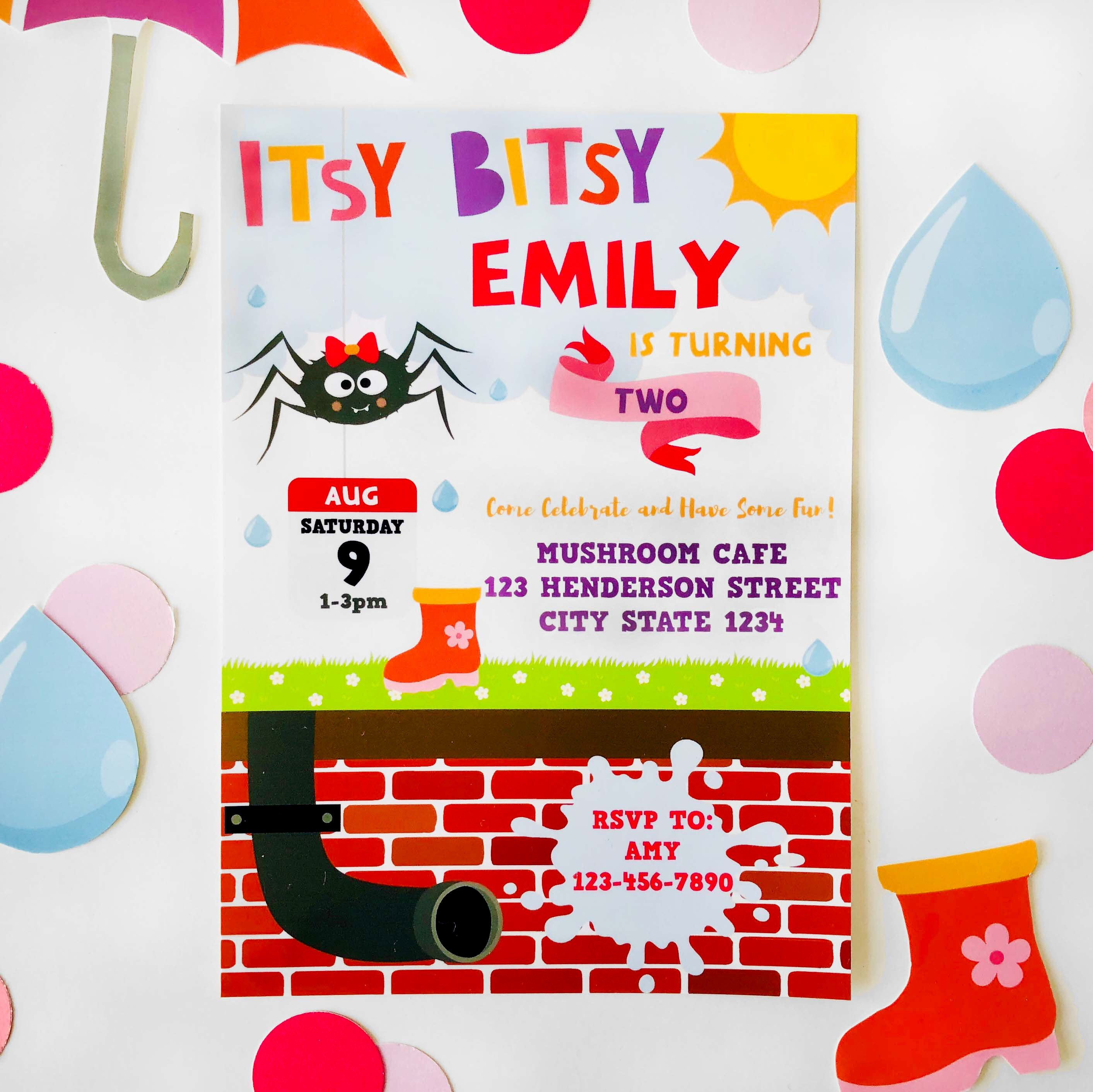 Wallpaper #XPTBOZMBKFX8bn3rFHcU281 Itsy Bitsy Spider Birthday Party Invitation Itsy Bitsy Spider Etsy