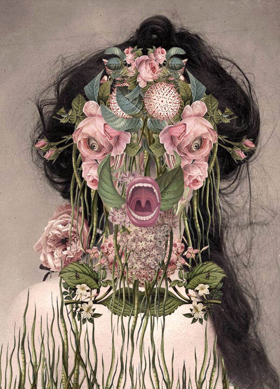 Wallpaper #WWdkEpMBSpphPi3-tvsO309 Surrealistic Collage Abstracts Botanical Drawings Surreal Artwork