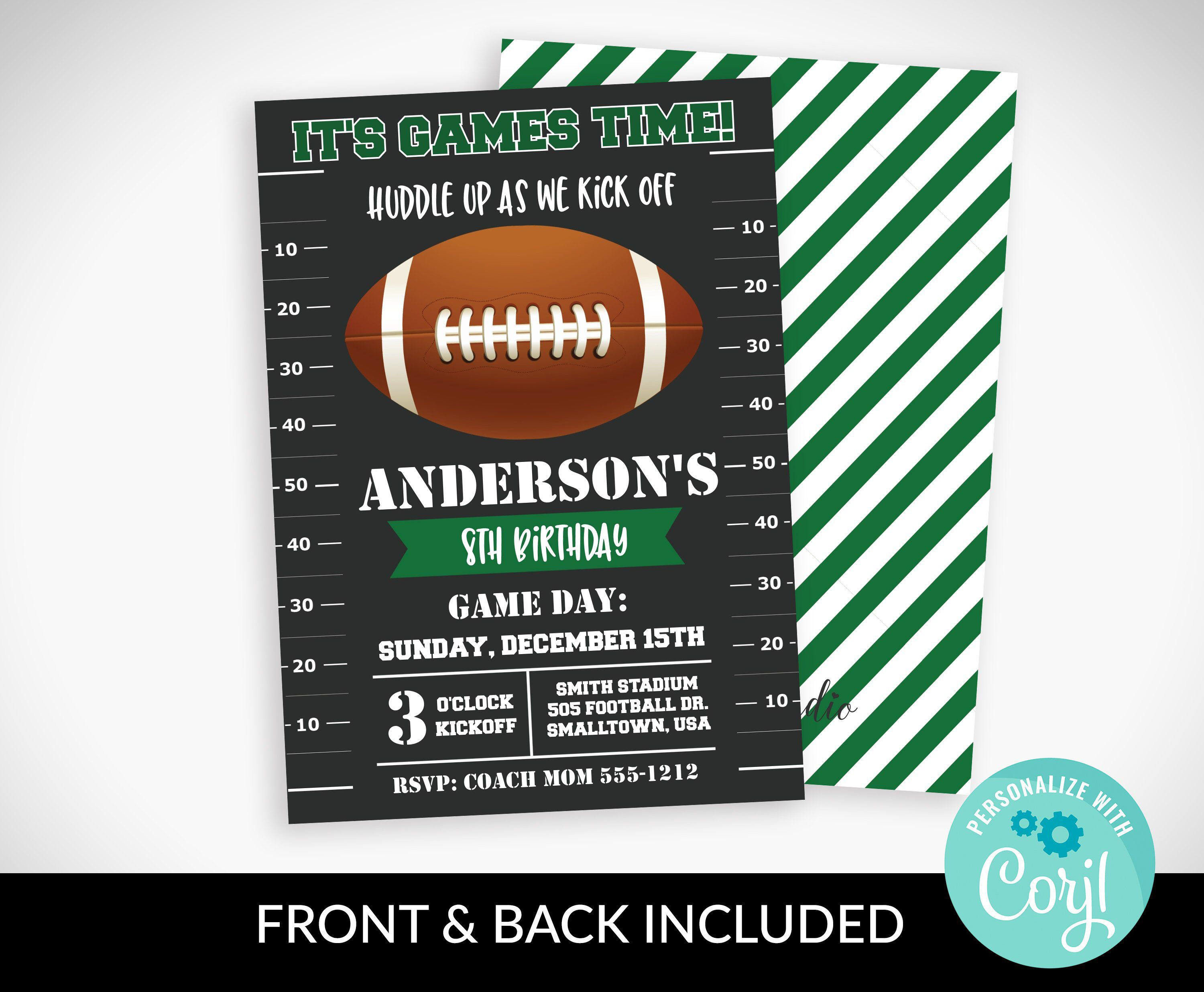 Wallpaper #f6344 Free Printable Football Birthday Invitations Drevio Free and