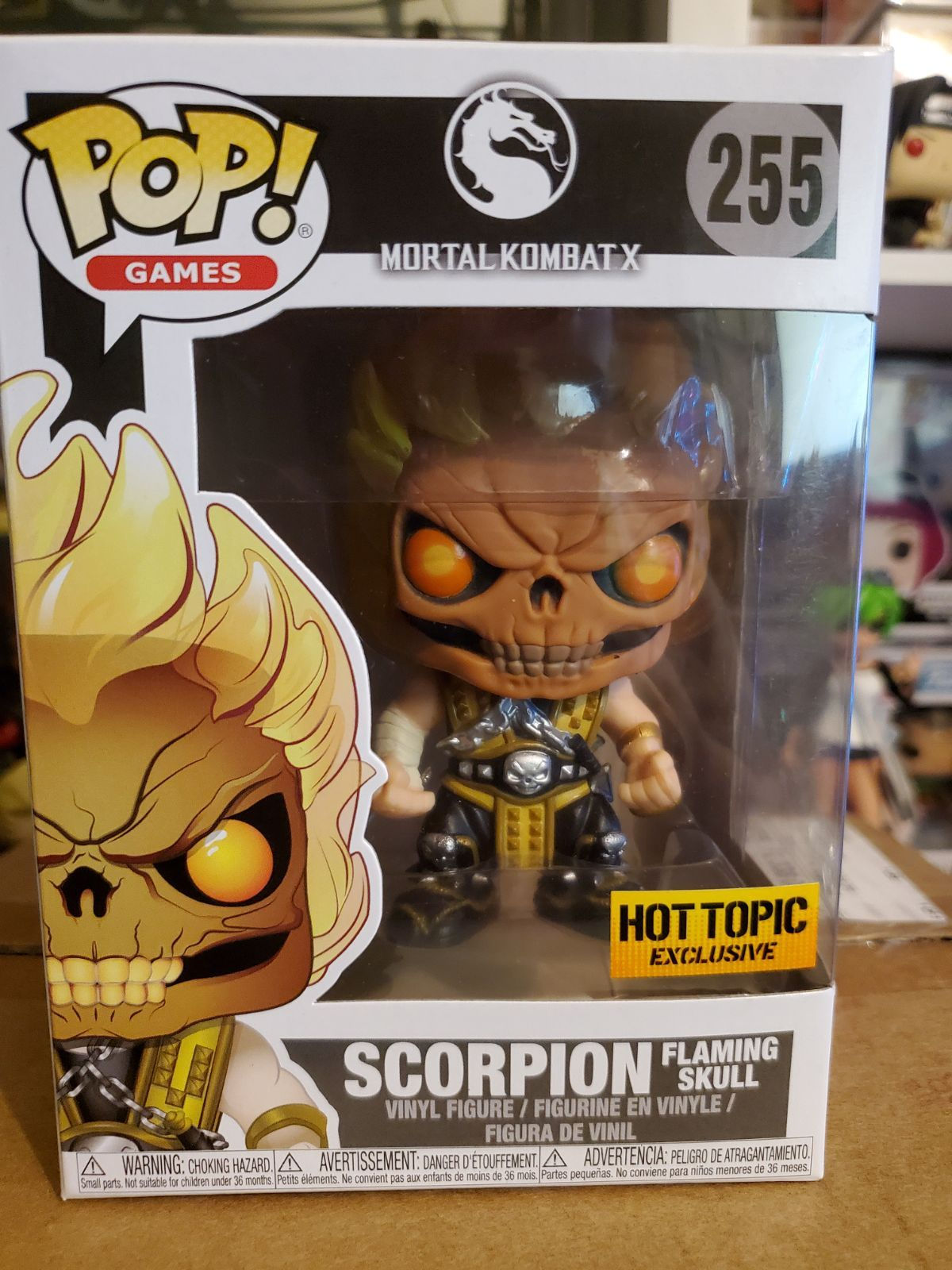 Wallpaper #26VxOJMBVBiSkHCaNo1f167 Selling Hot Topic Exclusive Scorpion Flaming Head Box is in Good