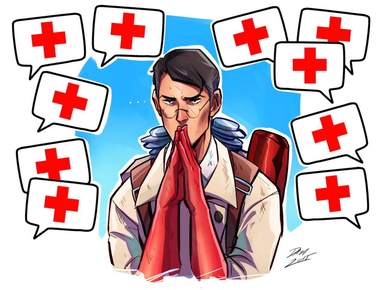 Wallpaper #z2ev85IBSpphPi3-inav70 Its Raining More Cute Mechs Team Fortress 2 Medic Team Fortress