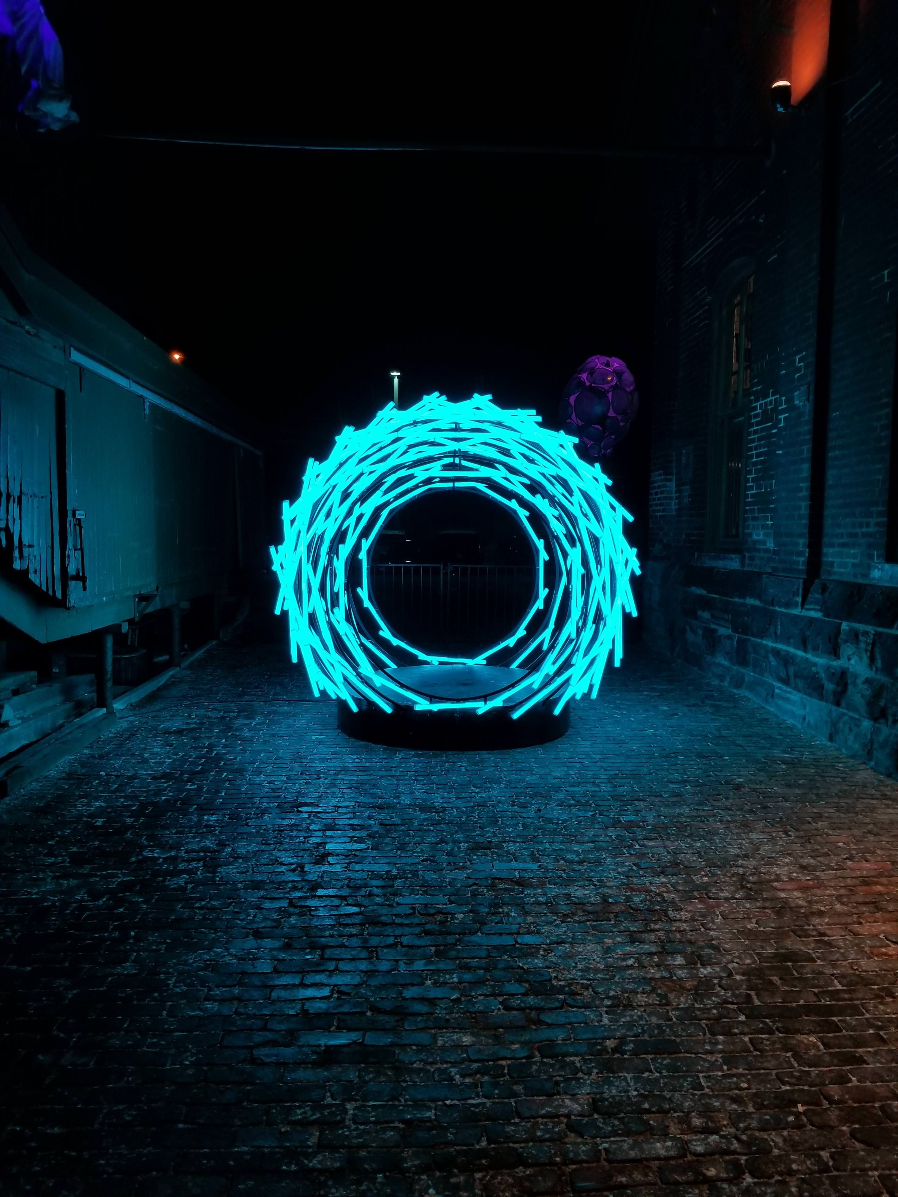 Wallpaper #OEXLk44B7YBJg1BVEZ9g43 Cyan Cyberpunk Light Tunnel Still Life Images Entertainment Design