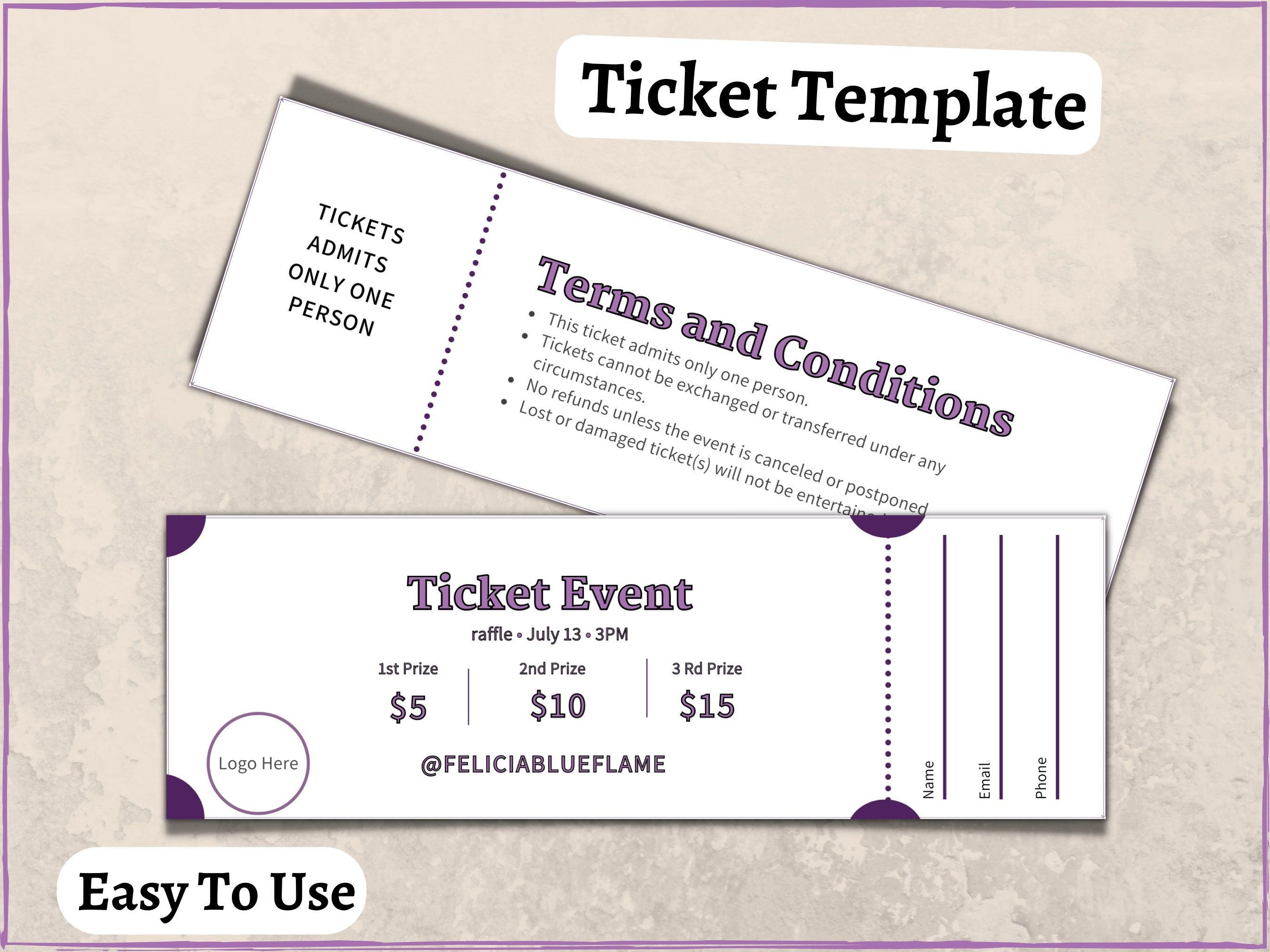 Wallpaper #58496 Free Printable Raffle Ticket Templates