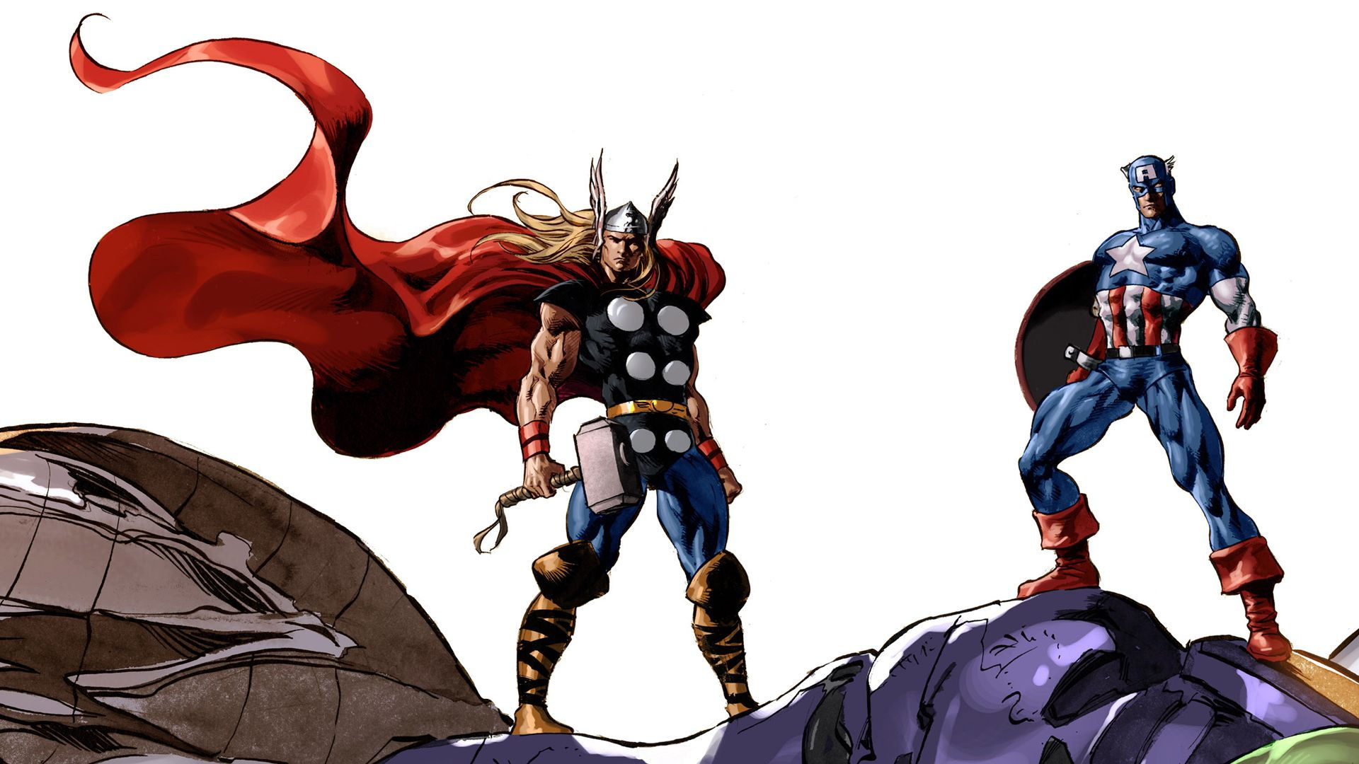 Wallpaper #pXQvwo4B_8f4nGFah26c6 Thor and Captain America Fighting HD Comics Thor Captain America