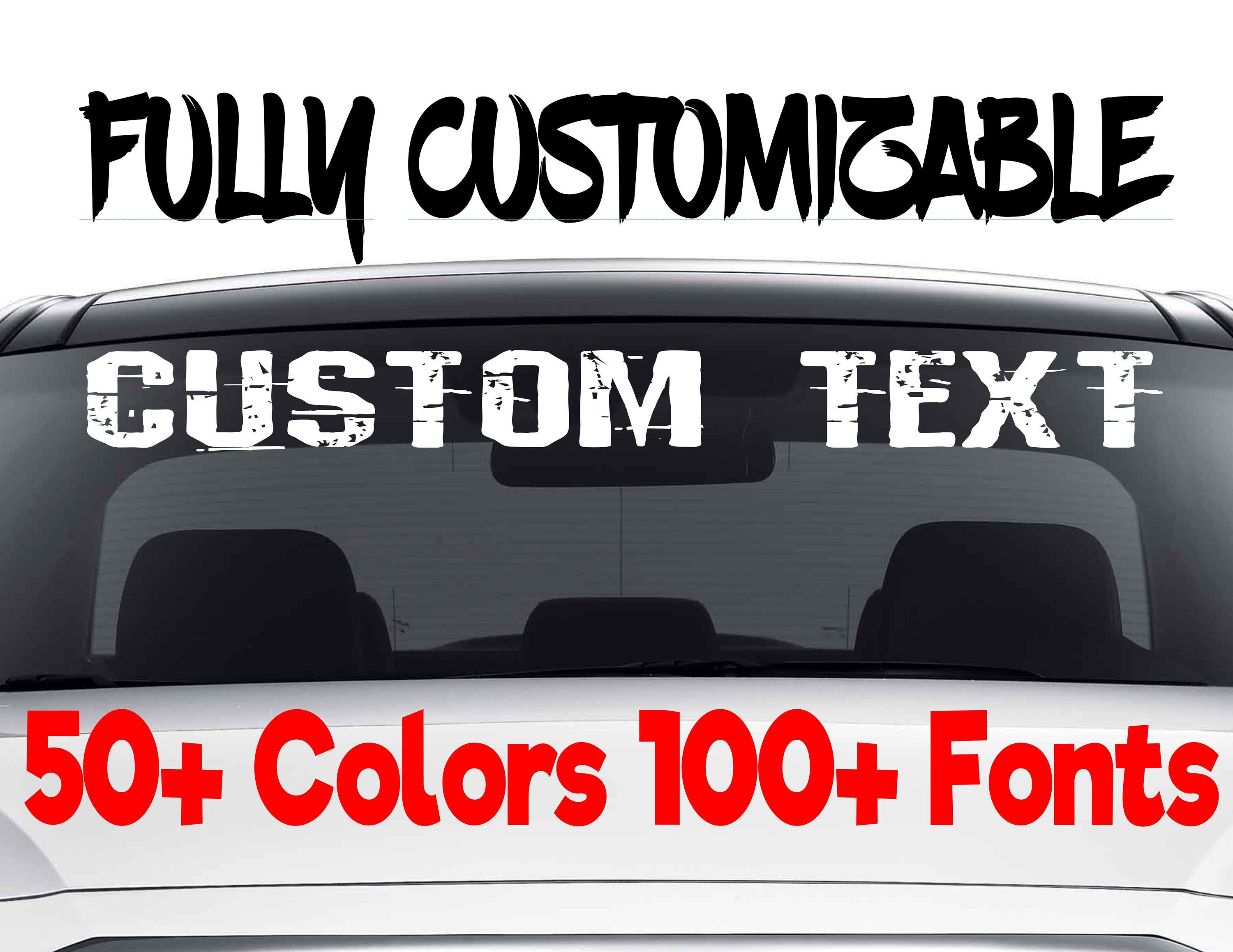 Wallpaper #dc4bd Custom Decal with Your Text Rear Window Decal Car Sticker Etsy