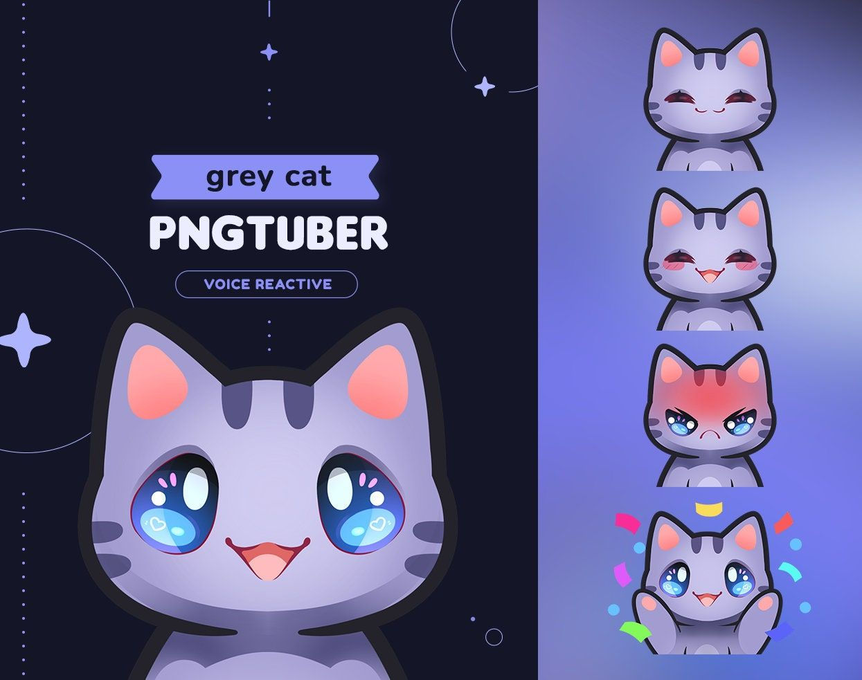 Wallpaper #82bd5 Customizable Cat Vtuber Model Multiple Cat Breeds Emotions Assets