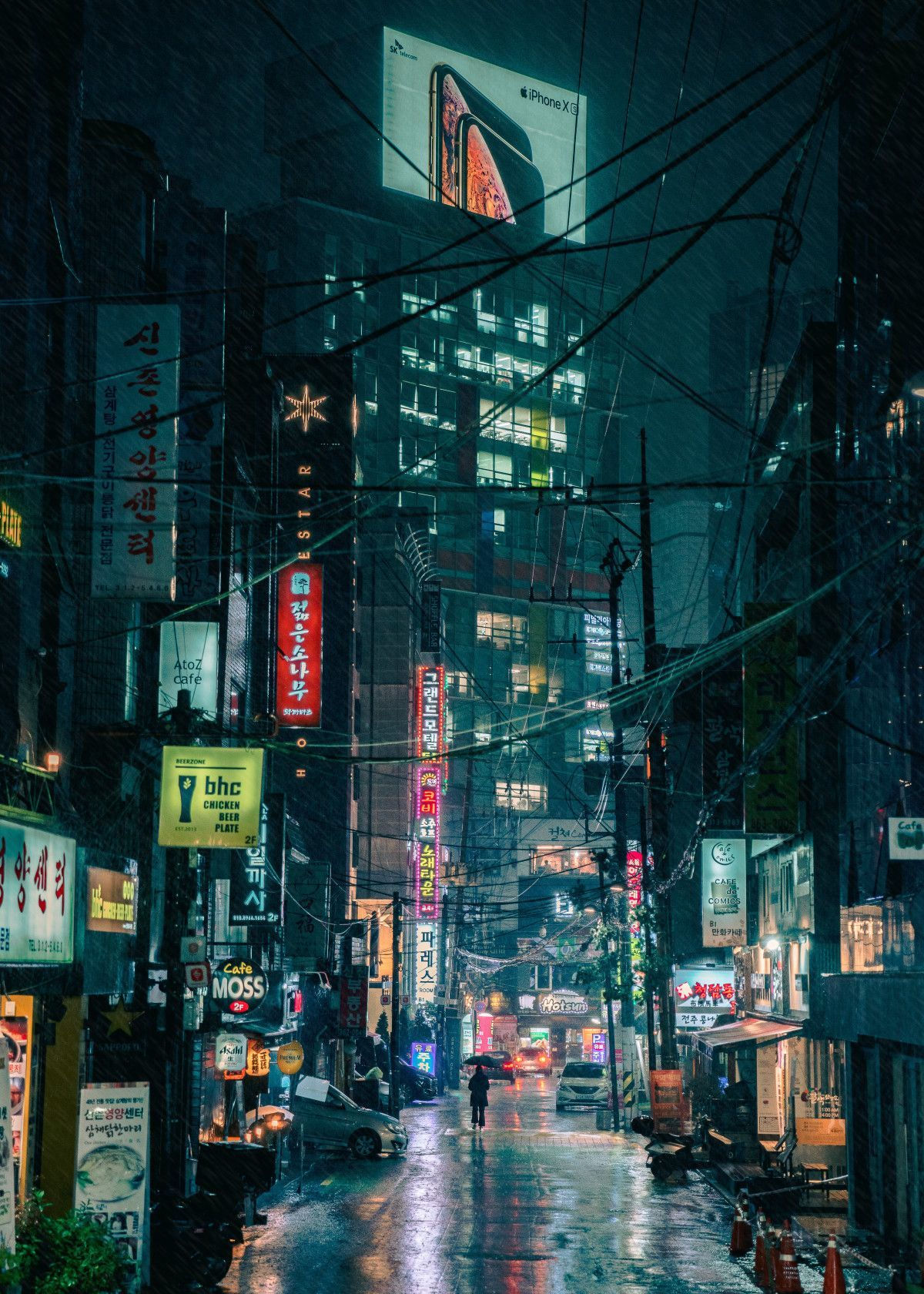 Wallpaper #ThmlBI8BtGB6xQ78vk9C37 Cyberpunk Seoul Japanese Asian Poster Print Metal Posters Displate