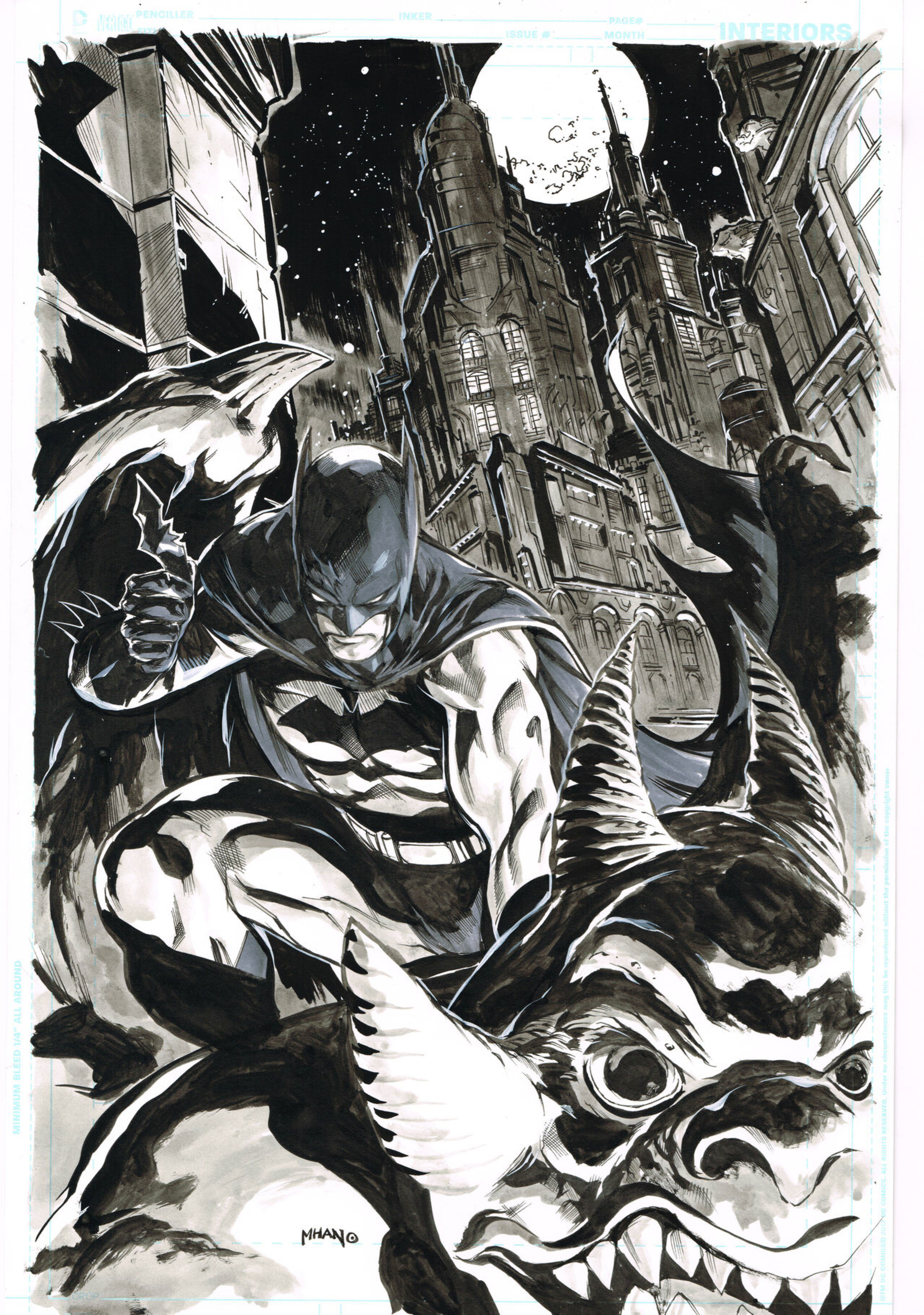 Wallpaper #jxkZHo8BtGB6xQ78tnig55 Batman on Gargoyle by Popmhan on at Deviantart Batman Comic Art Batman
