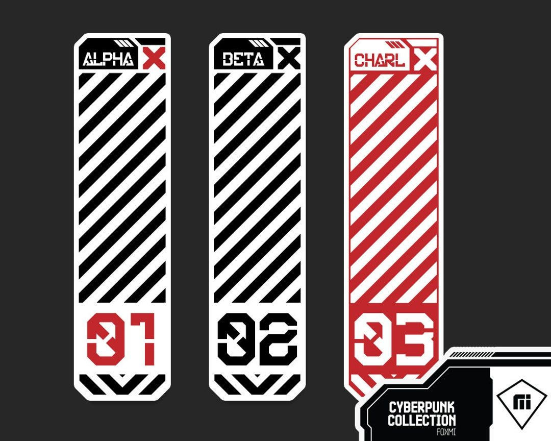 Wallpaper #vW30apcBycdYOYFT9XGN3 Cyberpunk Tag Stickers Set of 3 3 Styles Alpha Sticker Etsy Uk
