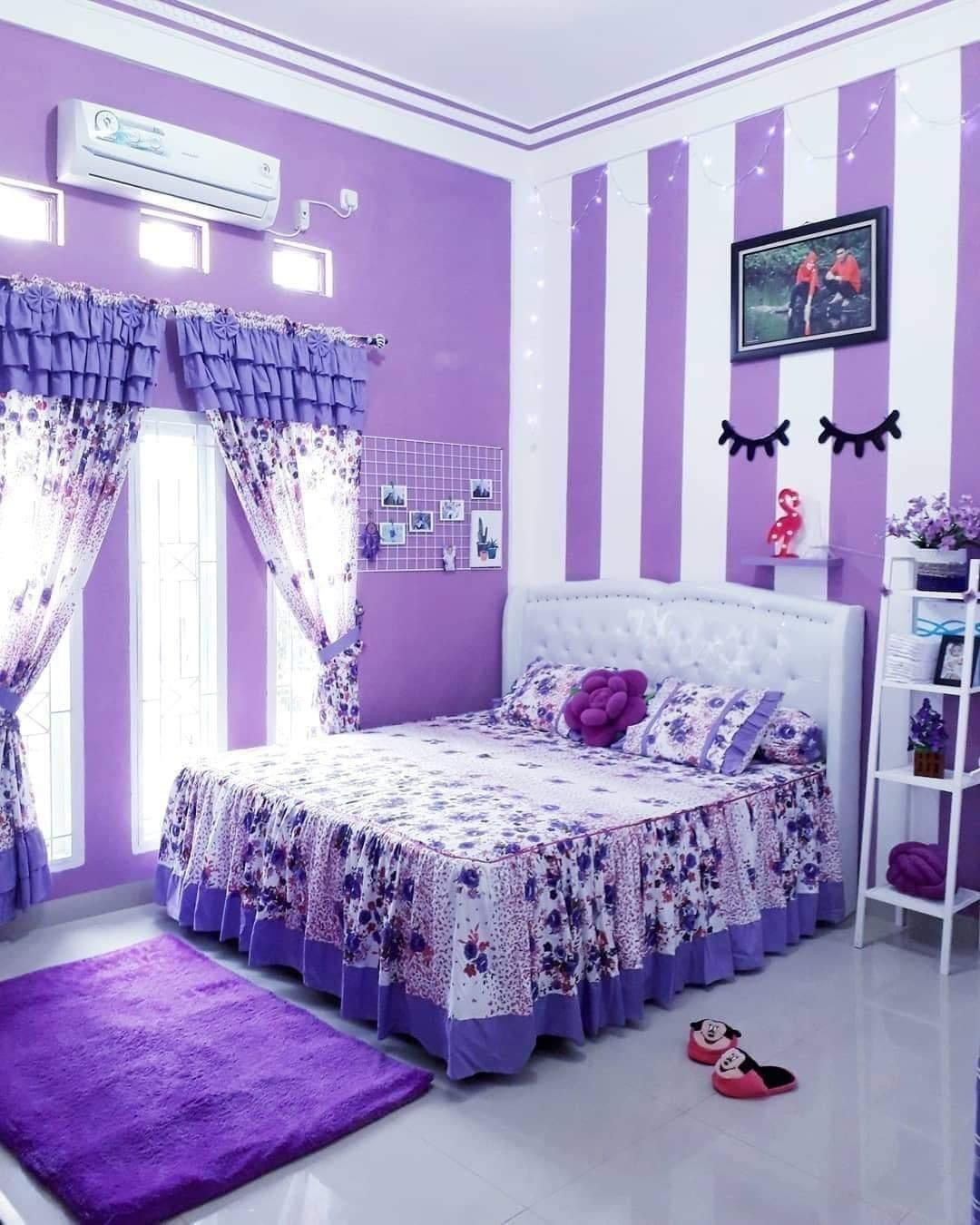 Wallpaper #7YfzMZMBPAdmKxa2YGKE287 Purple Bedroom Aesthetic Purple Bedroom Walls Fancy Bedroom Small