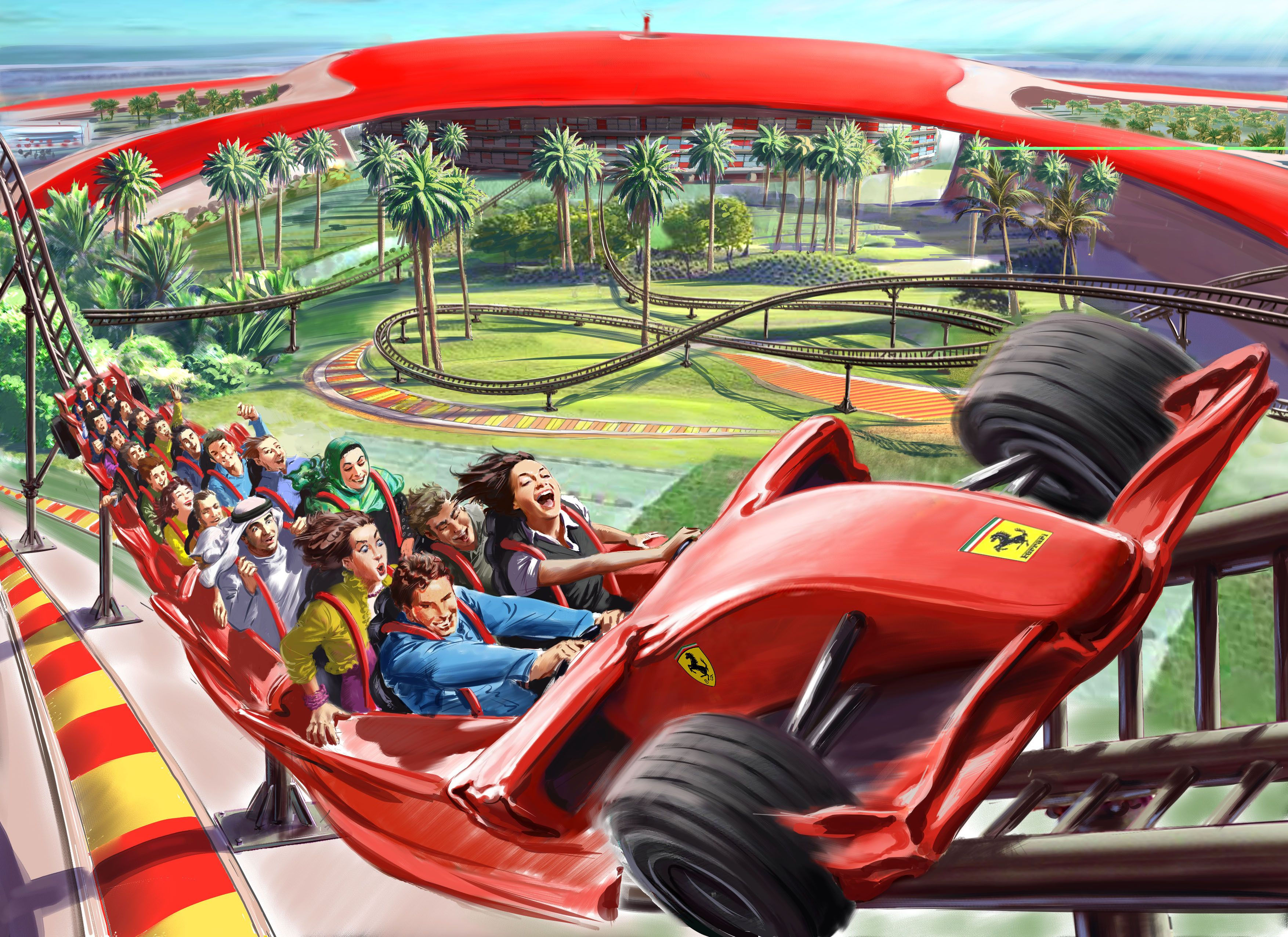 Wallpaper #2X3W844Bnwiau_P6OQ2z11 8 Formula Rossa Roller Coaster Where Ferrari World Abu Dhabi