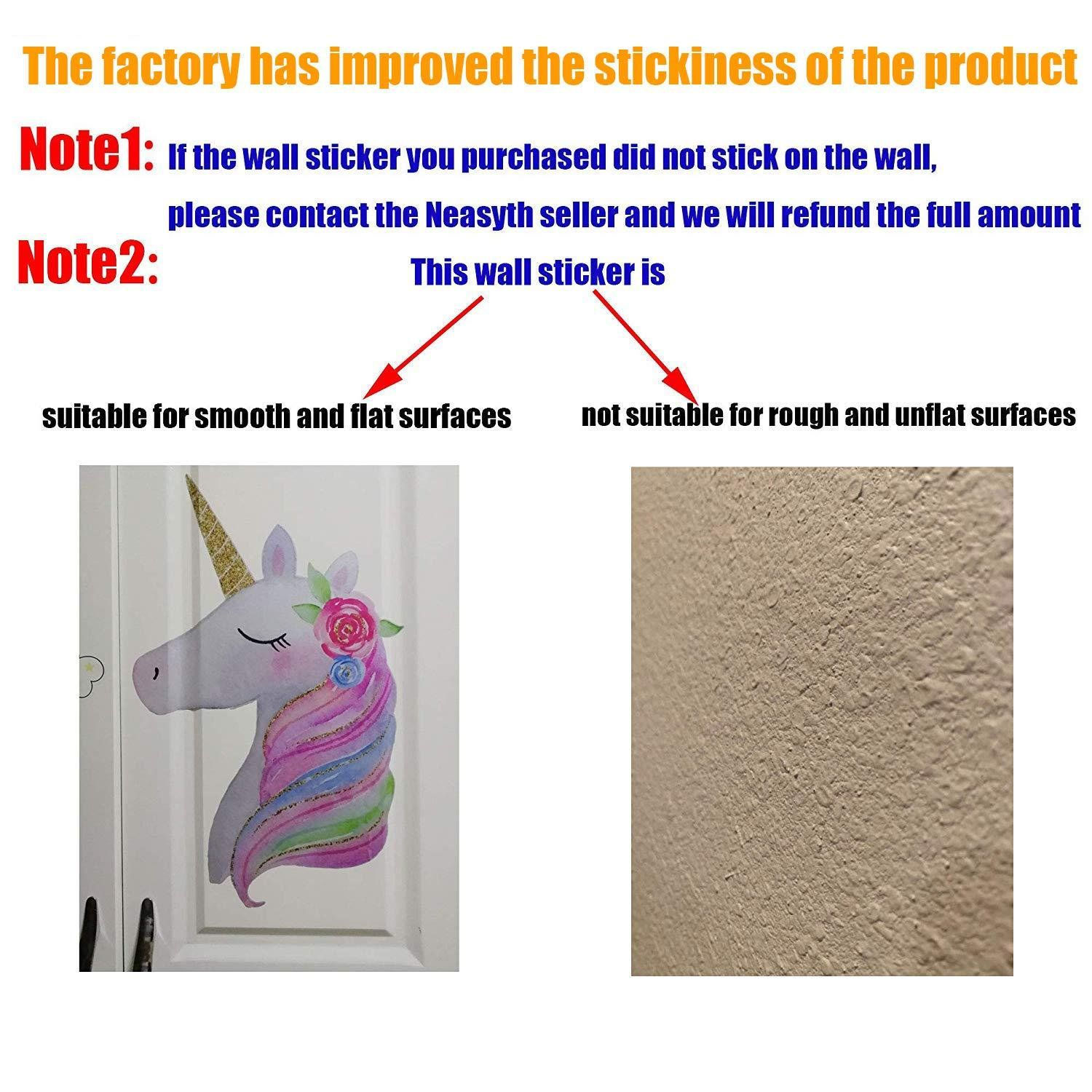 Wallpaper #zWc47JIBSpphPi3-gFEE226 2 Sheets Large Size Unicorn Wall Decor Removable Unicorn Wall Decals