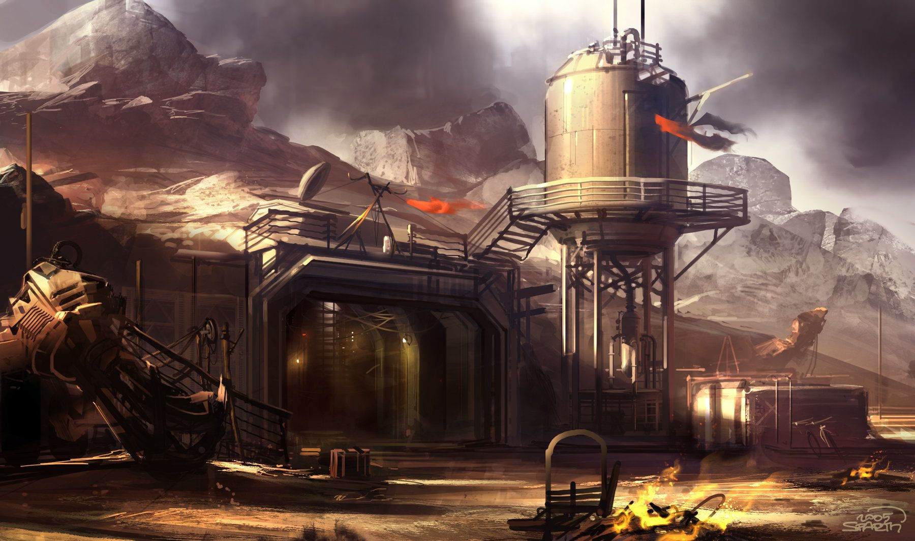 Wallpaper #h2jeIZMBSpphPi3-BDEJ294 Artstation Explore Apocalypse Landscape Concept Art Bunker