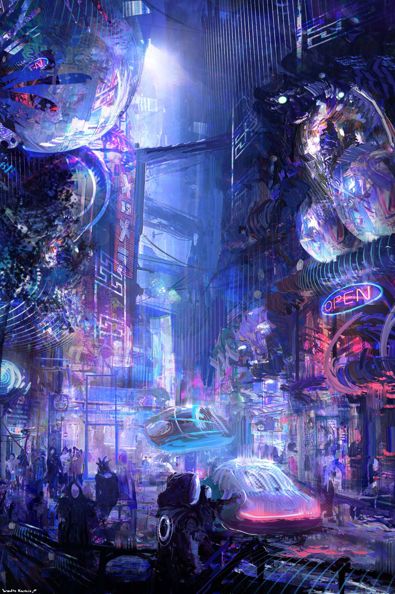 Wallpaper #PxrJUZMB1yWOL4qgiILX188 Stylization of Progress January Work Wadim Kashin Cyberpunk Art
