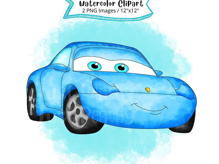 Wallpaper #AJy_4ZIBZHQxiYarMr3S296 Sally from Cars Movie Watercolor Clipart Cute Cartoon Cars Png