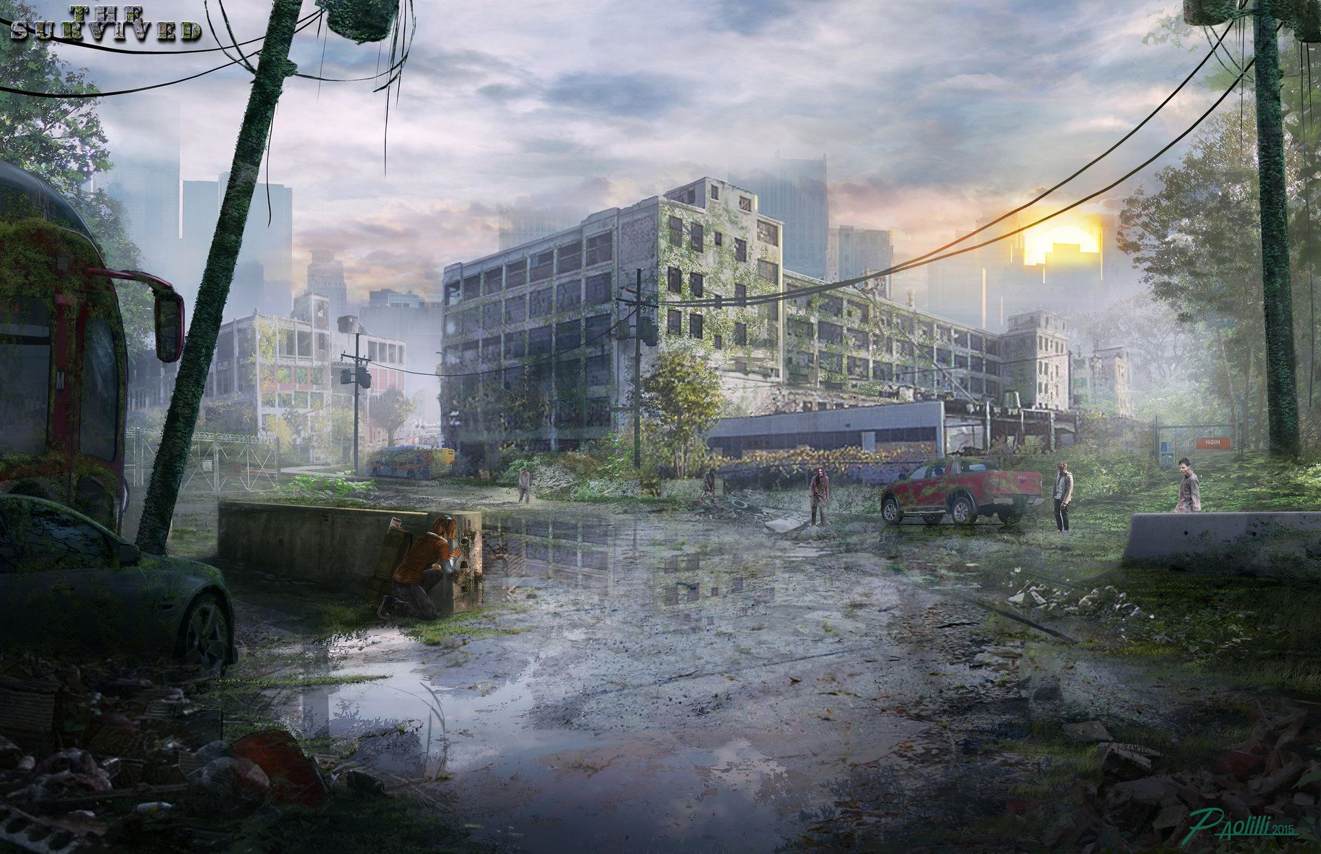 Wallpaper #NWcH9pIBSpphPi3-kYJt2 Factory Scene Mike Paolilli Post Apocalyptic City Apocalypse World