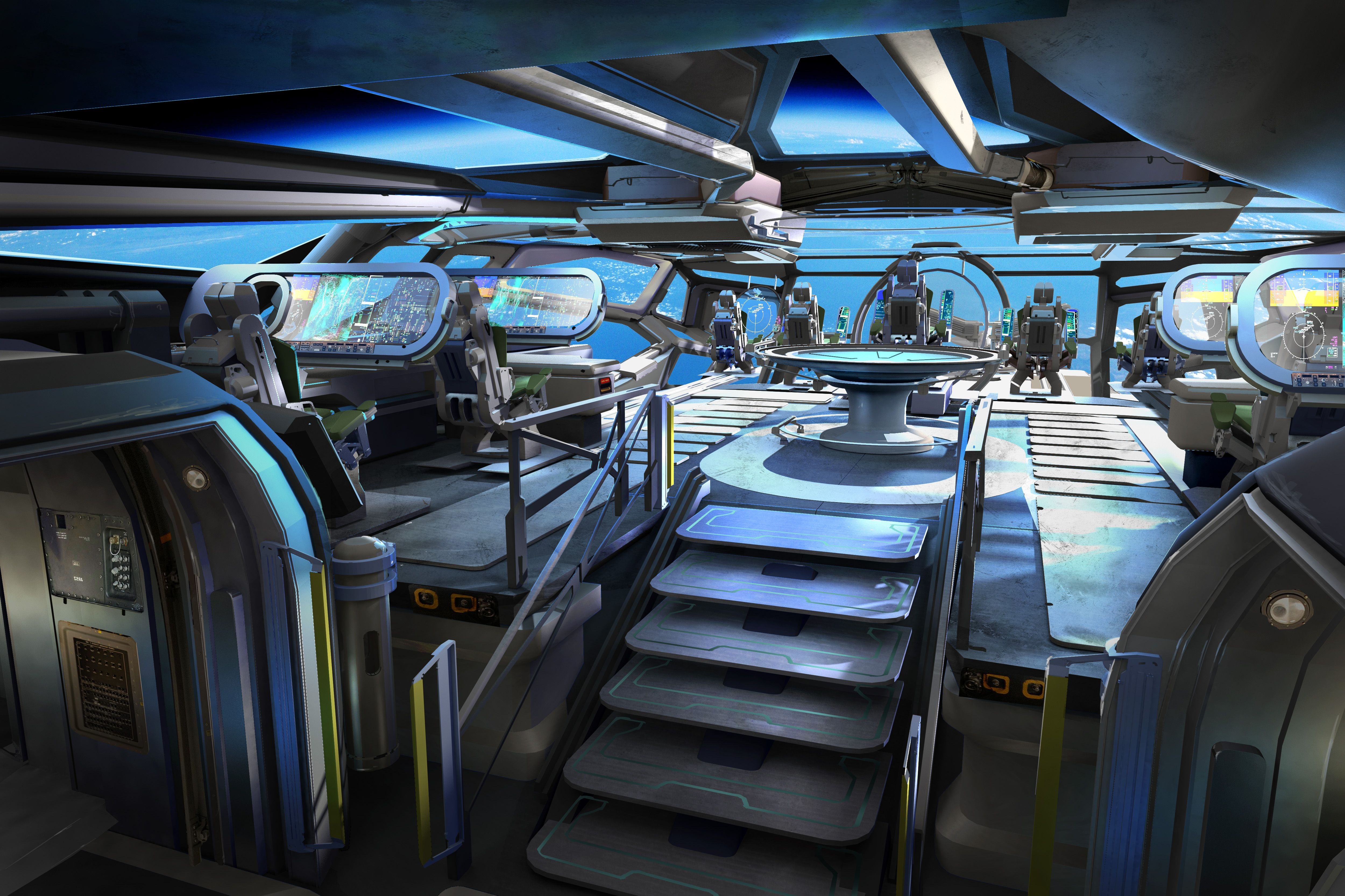 Wallpaper #rxmbHo8BtGB6xQ780nmM12 Idirs Bridge Spaceship Interior Sci Fi Environment Star Citizen