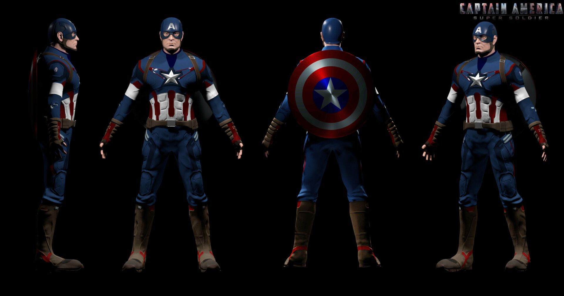 Wallpaper #PhUvtY4BmMigT4UnFlPX20 Artstation Captain America 3D Model Jeff Ong Chen Fei Captain