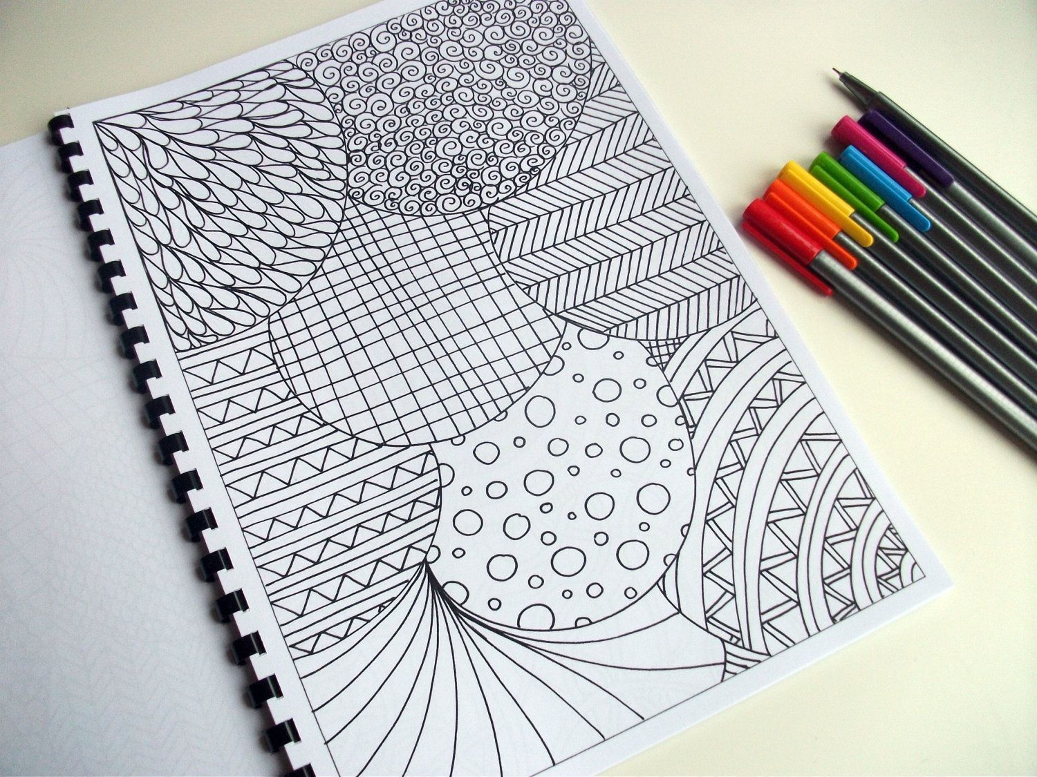 Wallpaper #Qx3gLJMBlOZrFDOkdsyQ55 Abstract Art Coloring Pattern Zentangle Inspired Printable Etsy