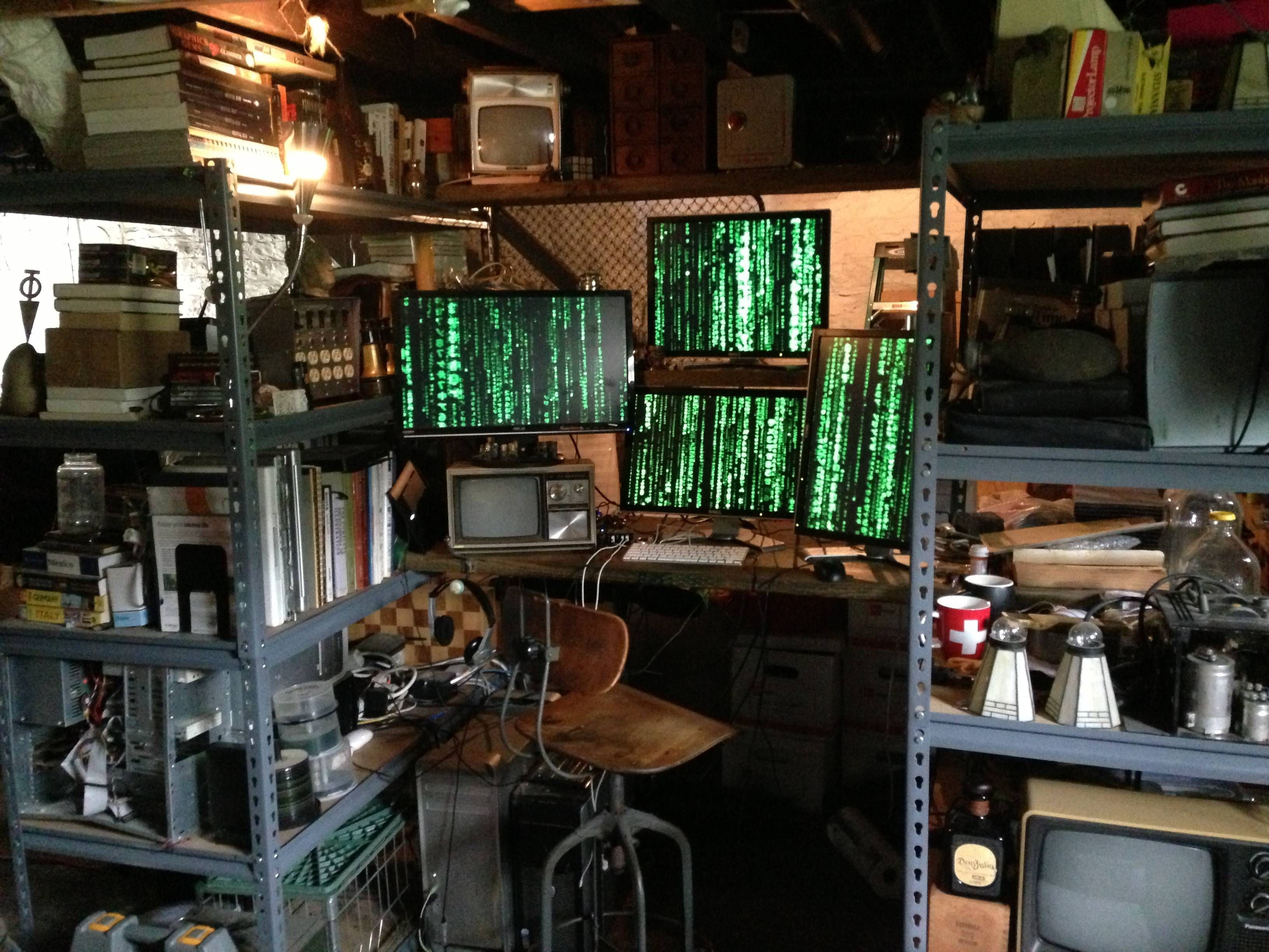 Wallpaper #r-pcVpMBlwTYPL185g_V294 Cyberpunk Battlestation Computer Room Hacker Room Cyberpunk